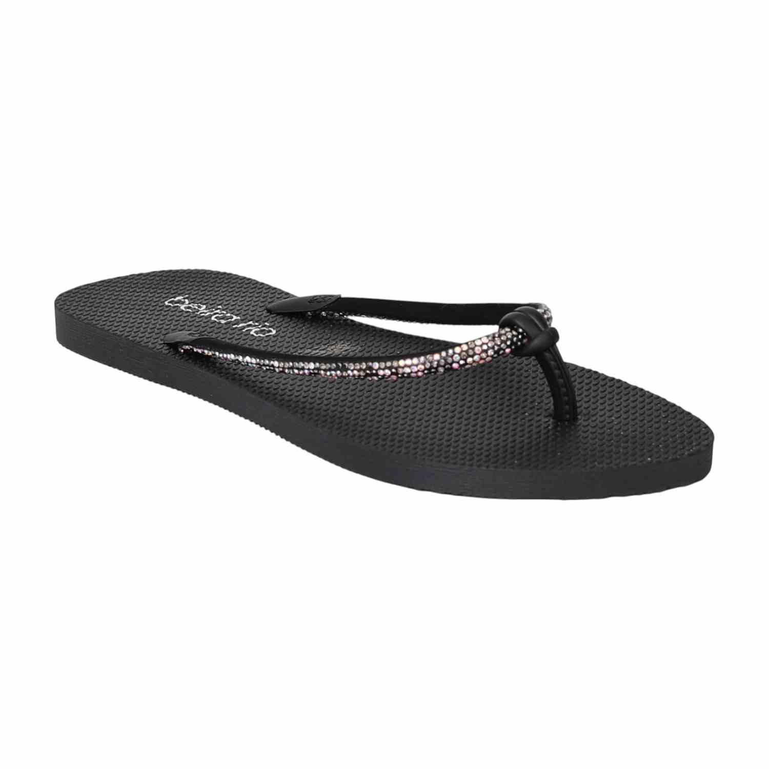 Women Black Minimalist Flip Flops