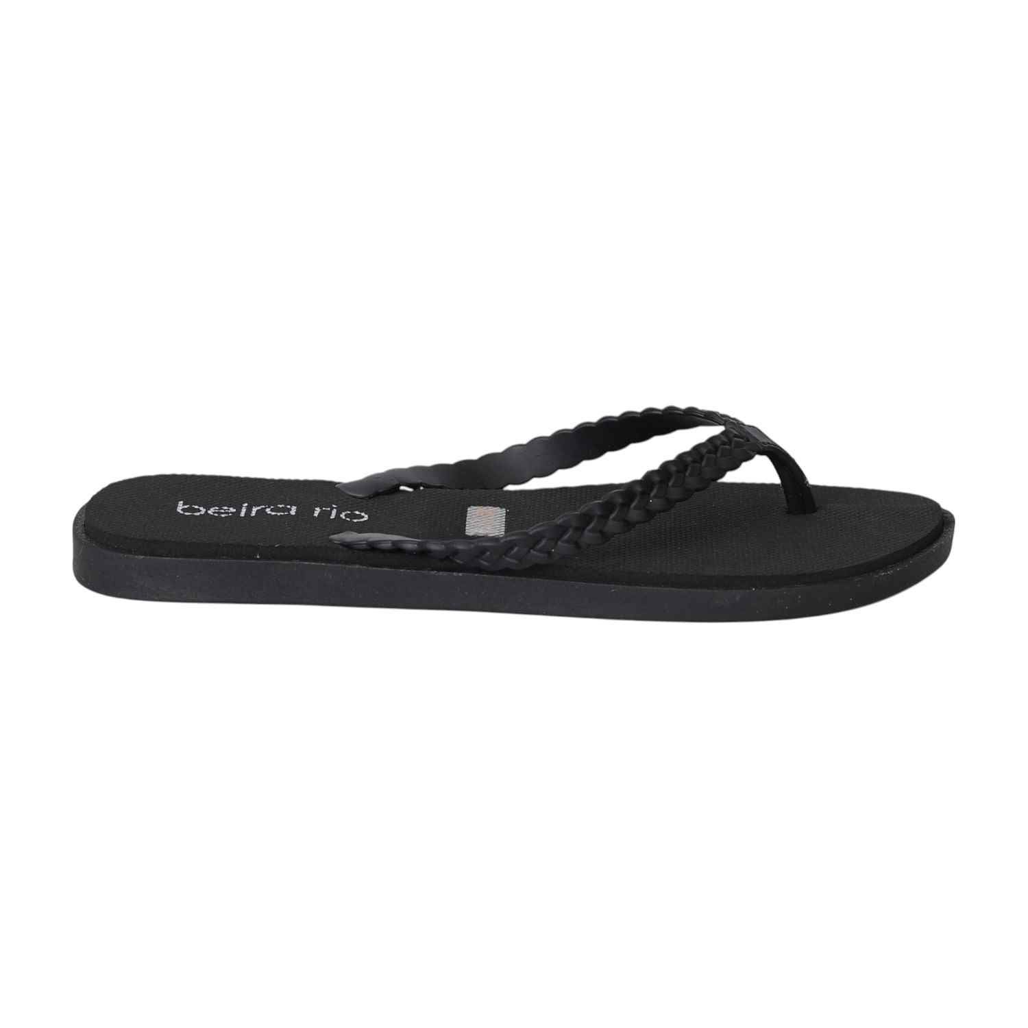 Black Braided Flip-Flops for Women