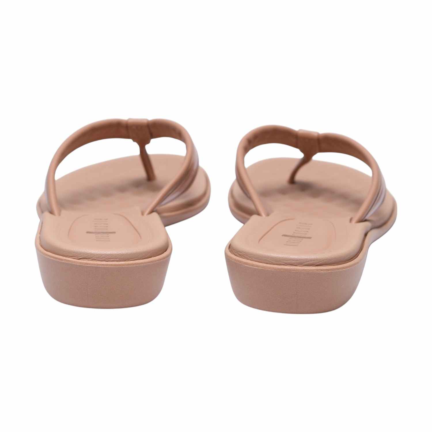 Women Elegant Nude Striped Thongs