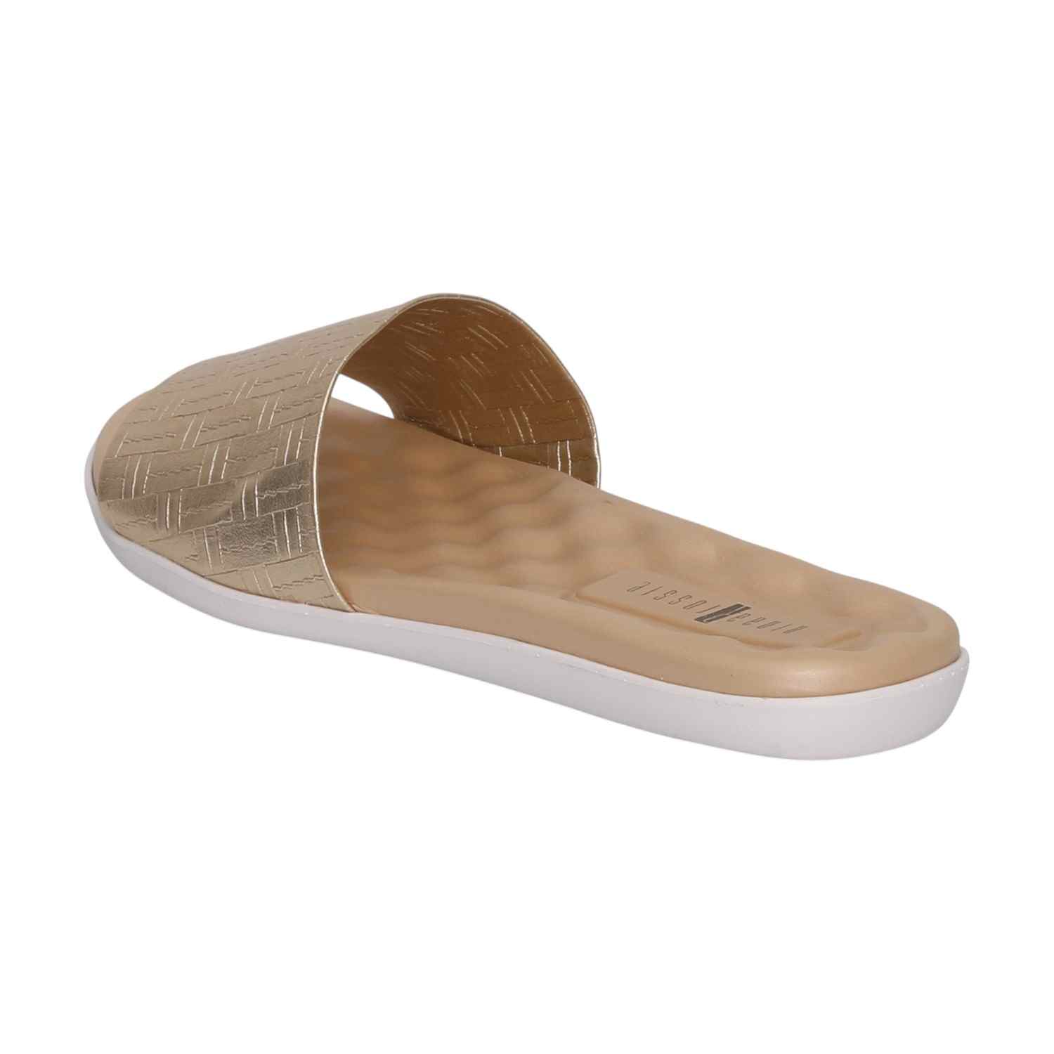 Women Golden Weave Comfort Slides