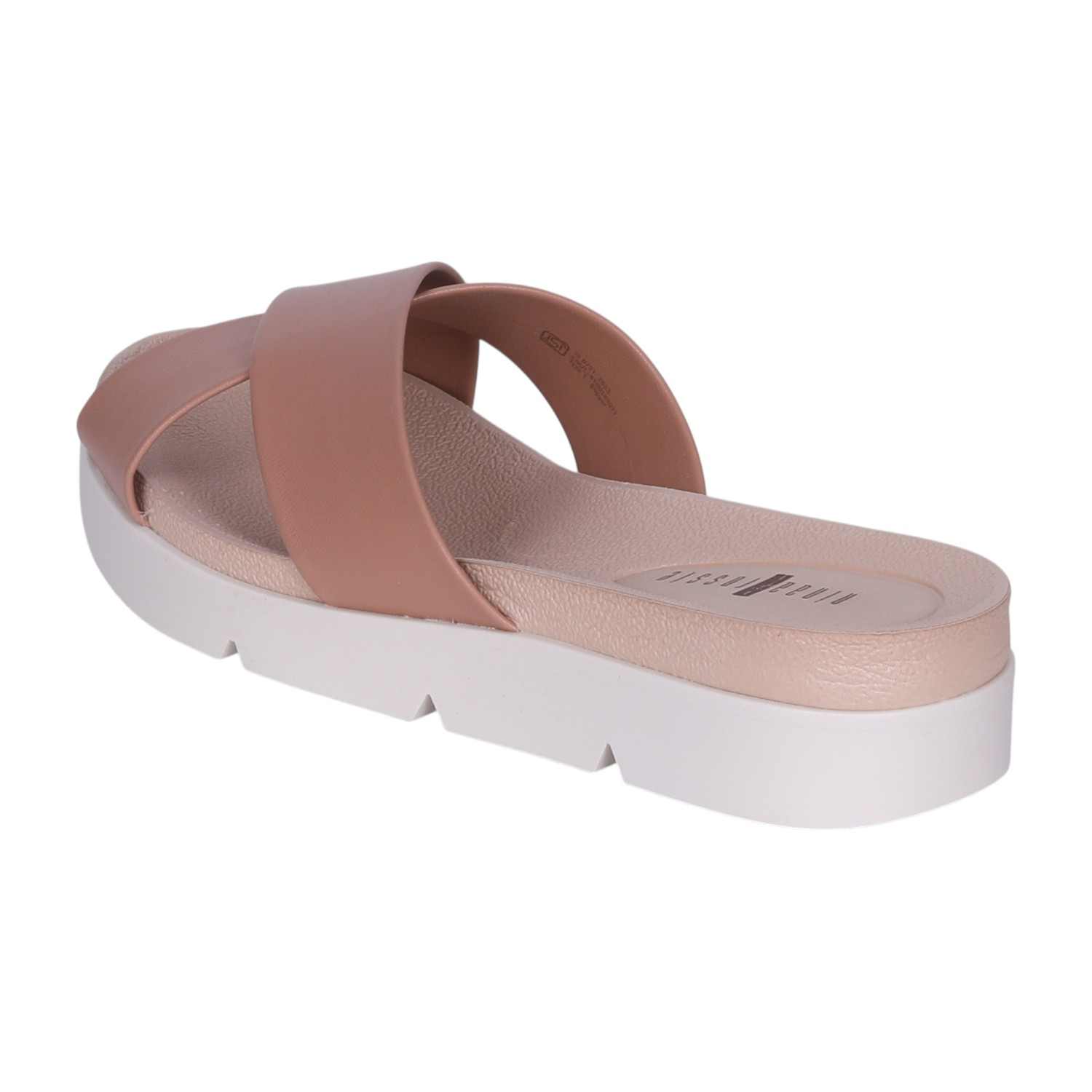 Women's Blush Criss-Cross Platform Slide Sandals