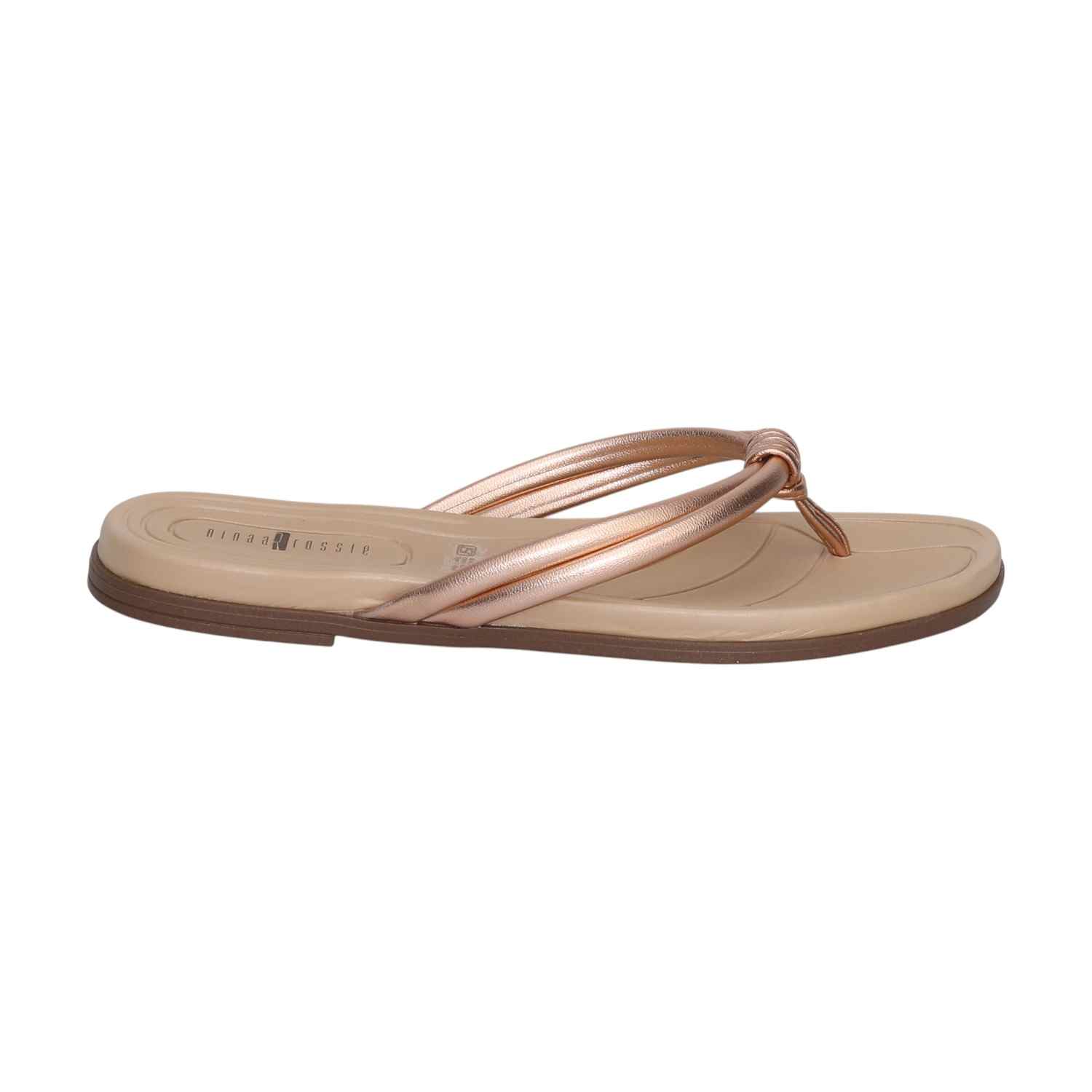 Women Casual Rose Gold Thongs
