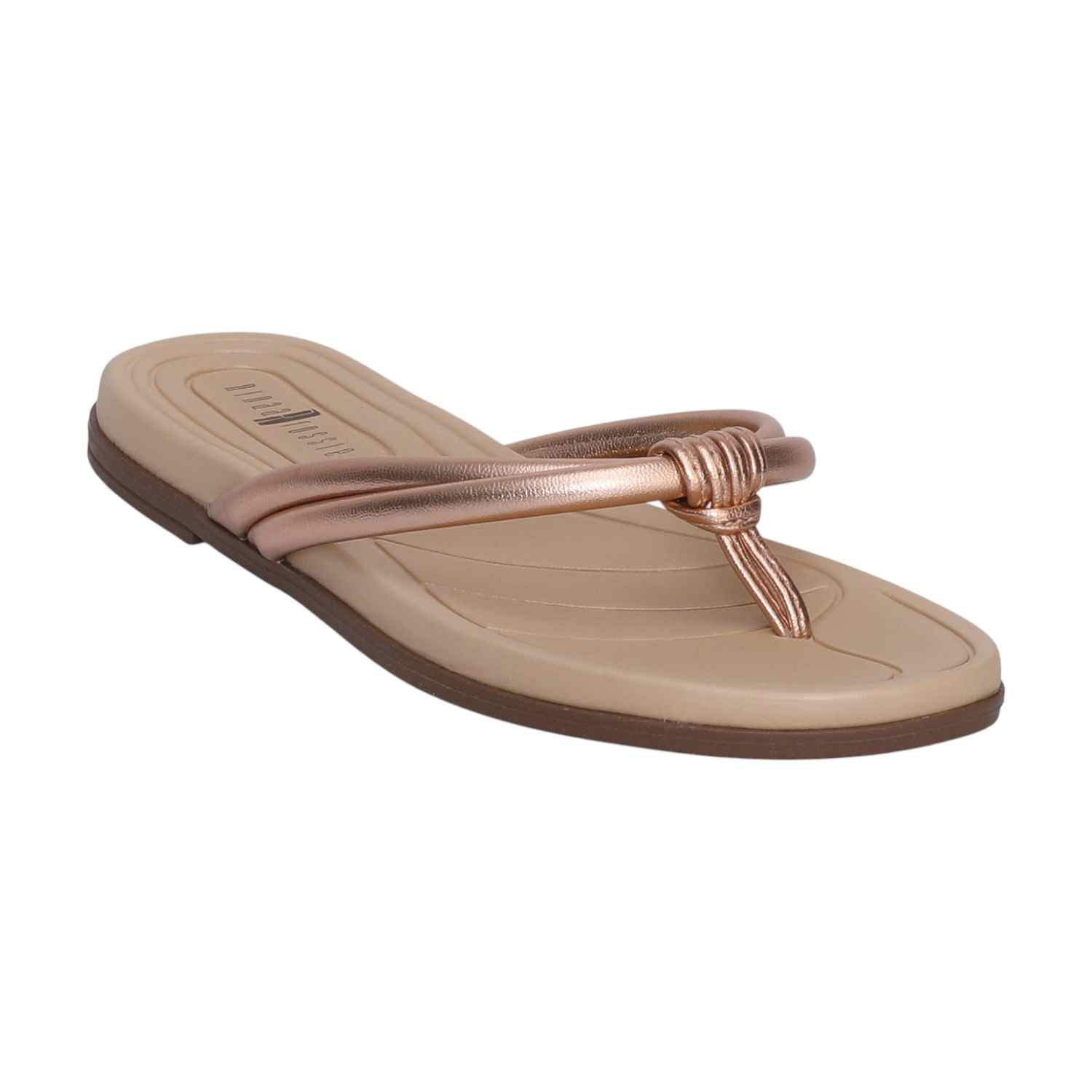 Women Casual Rose Gold Thongs