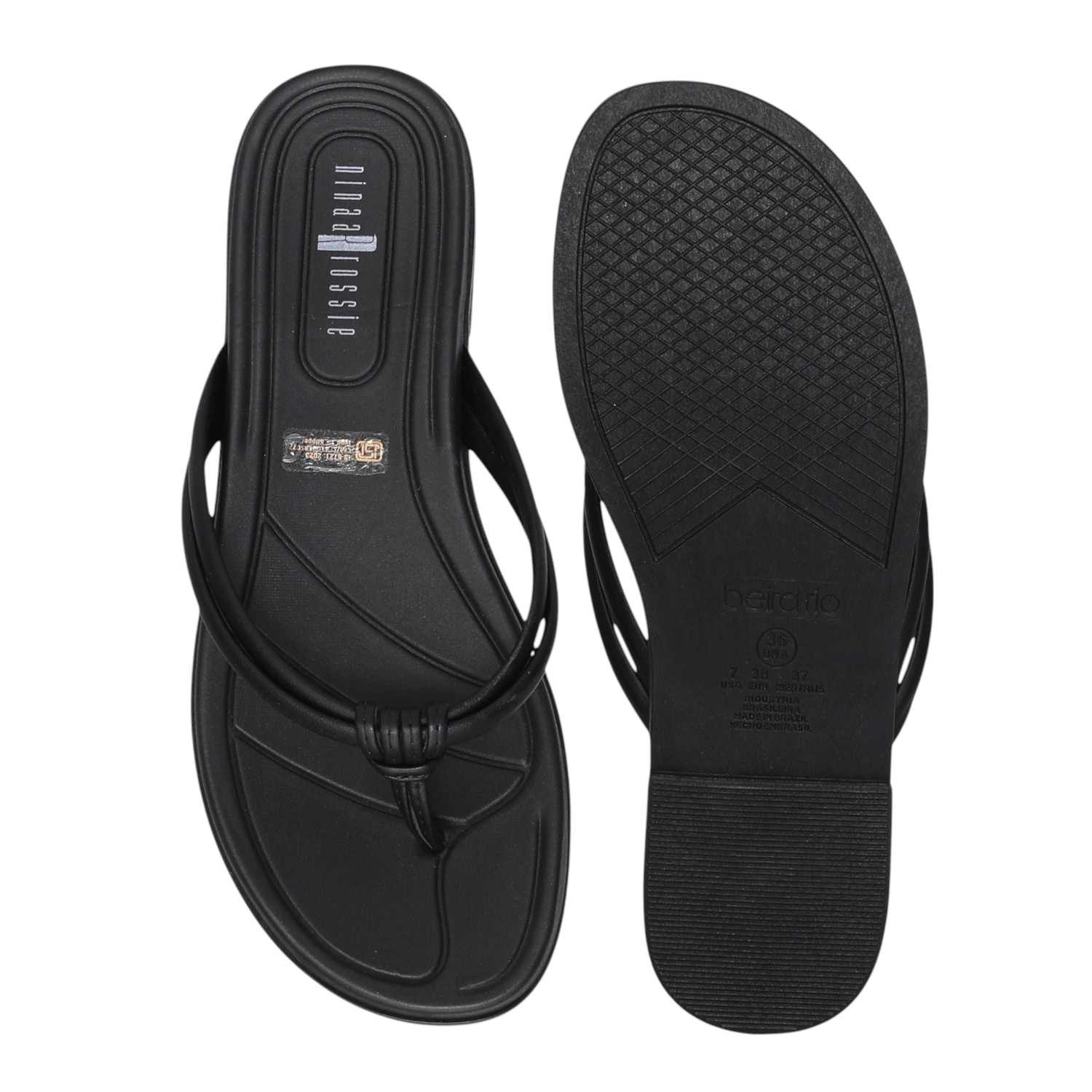 Women Chic Knot Black Flats