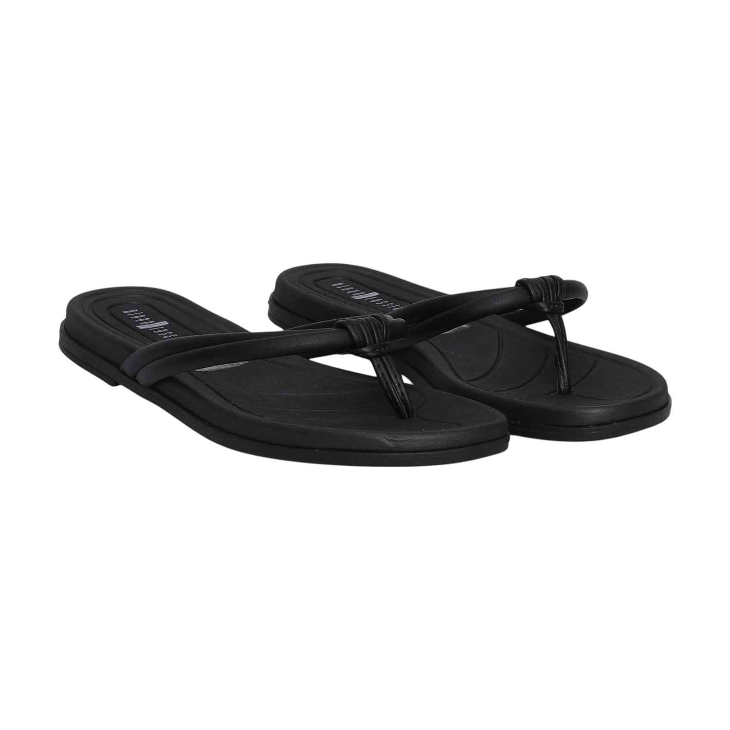 Women Chic Knot Black Flats