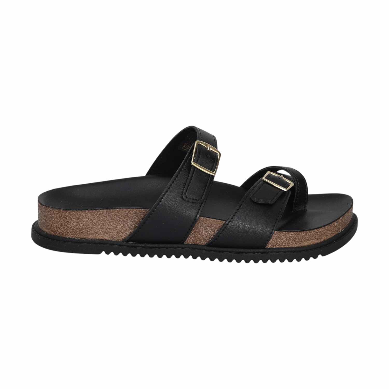 Women Black One - Toe Slides
