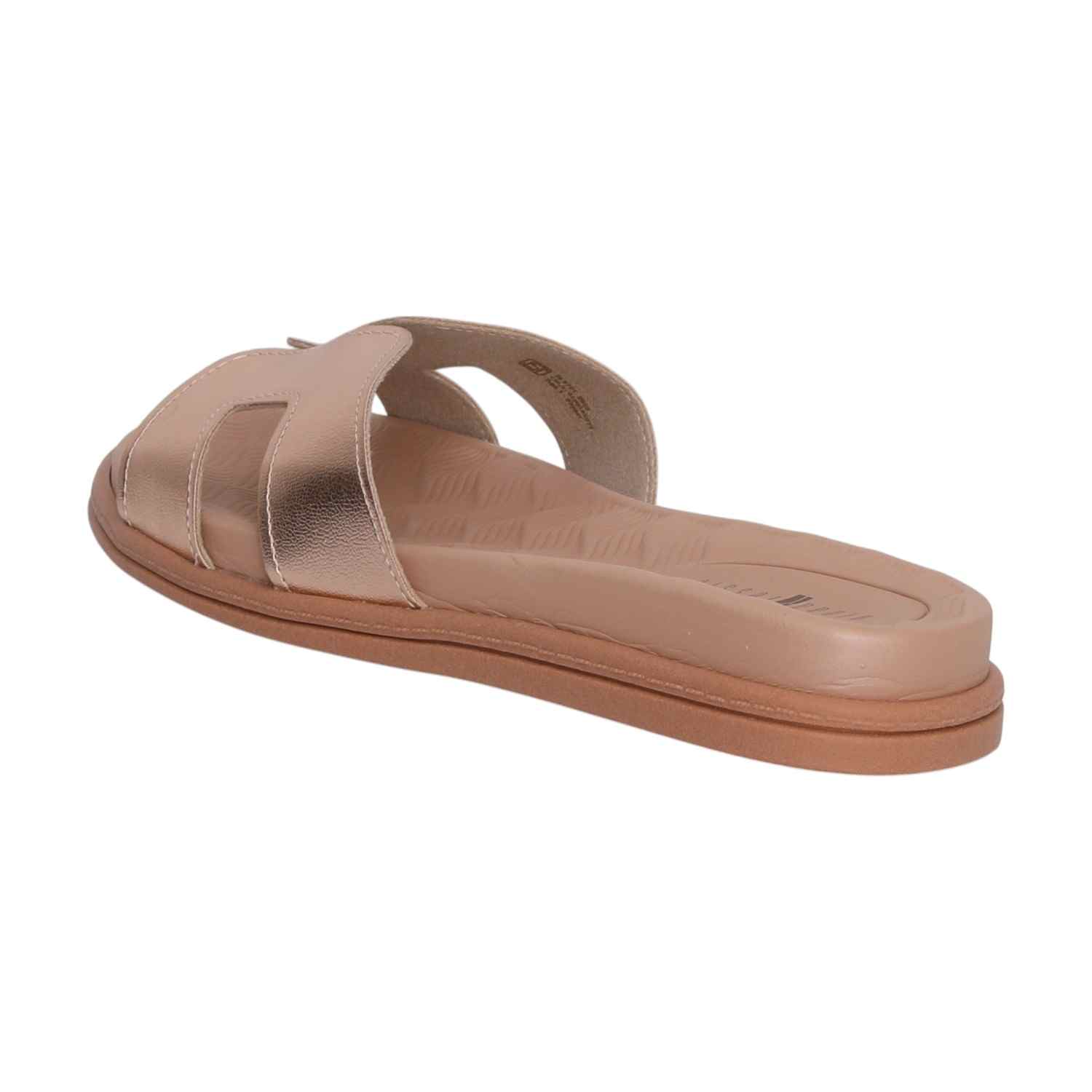 Women Rose Gold Flat Slides