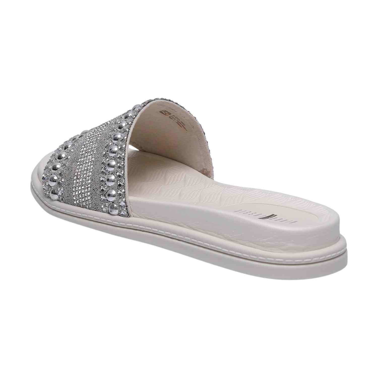 Women Grey Glitter Slides