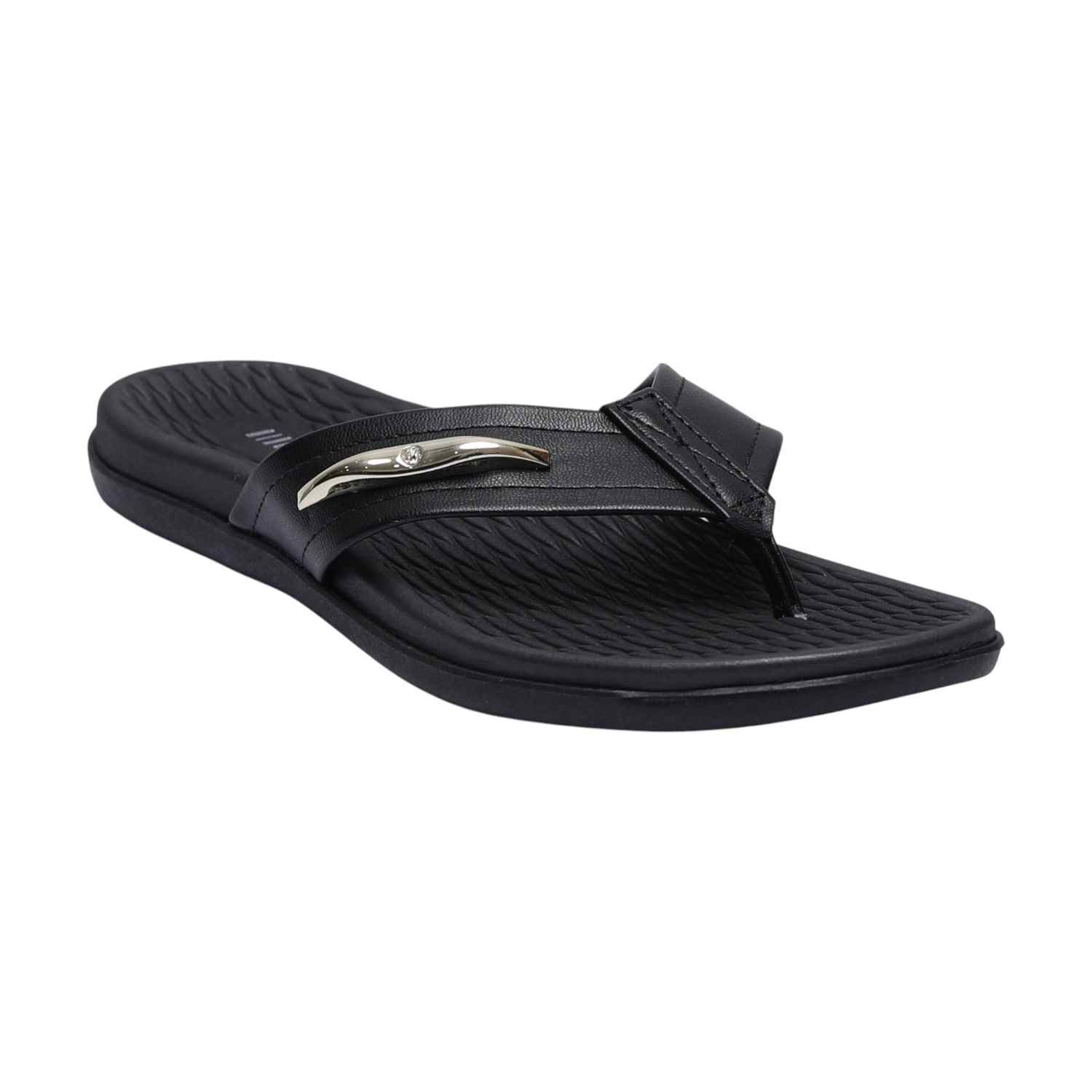 Women Casual Black Thongs Flats