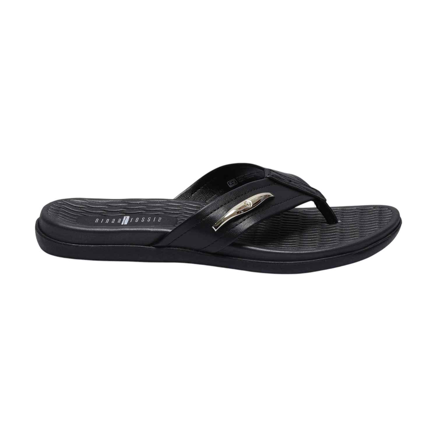 Women Casual Black Thongs Flats
