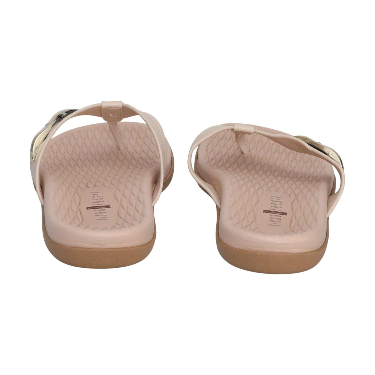 Women Cream Casual Thong Flats