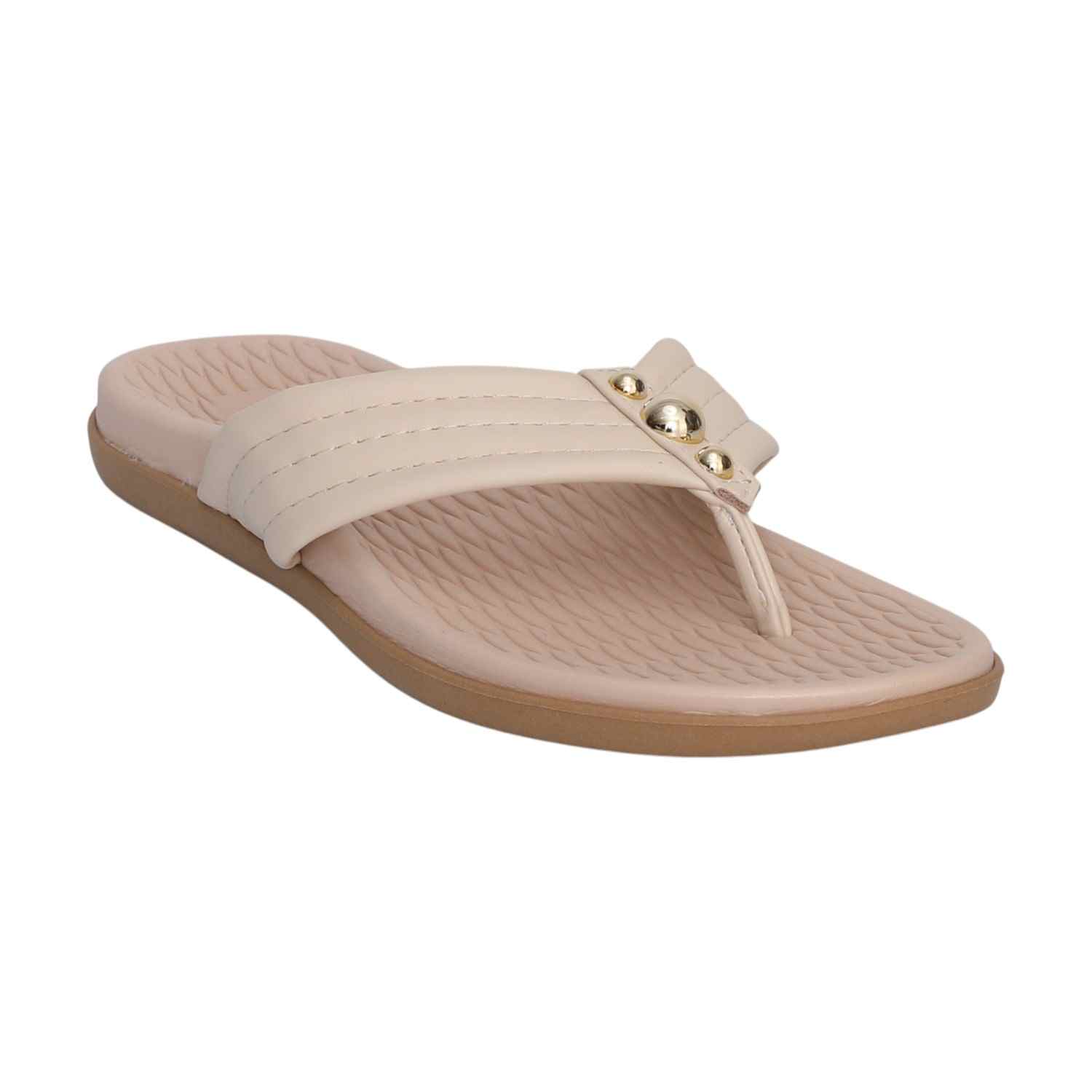 Women Cream Casual Thongs