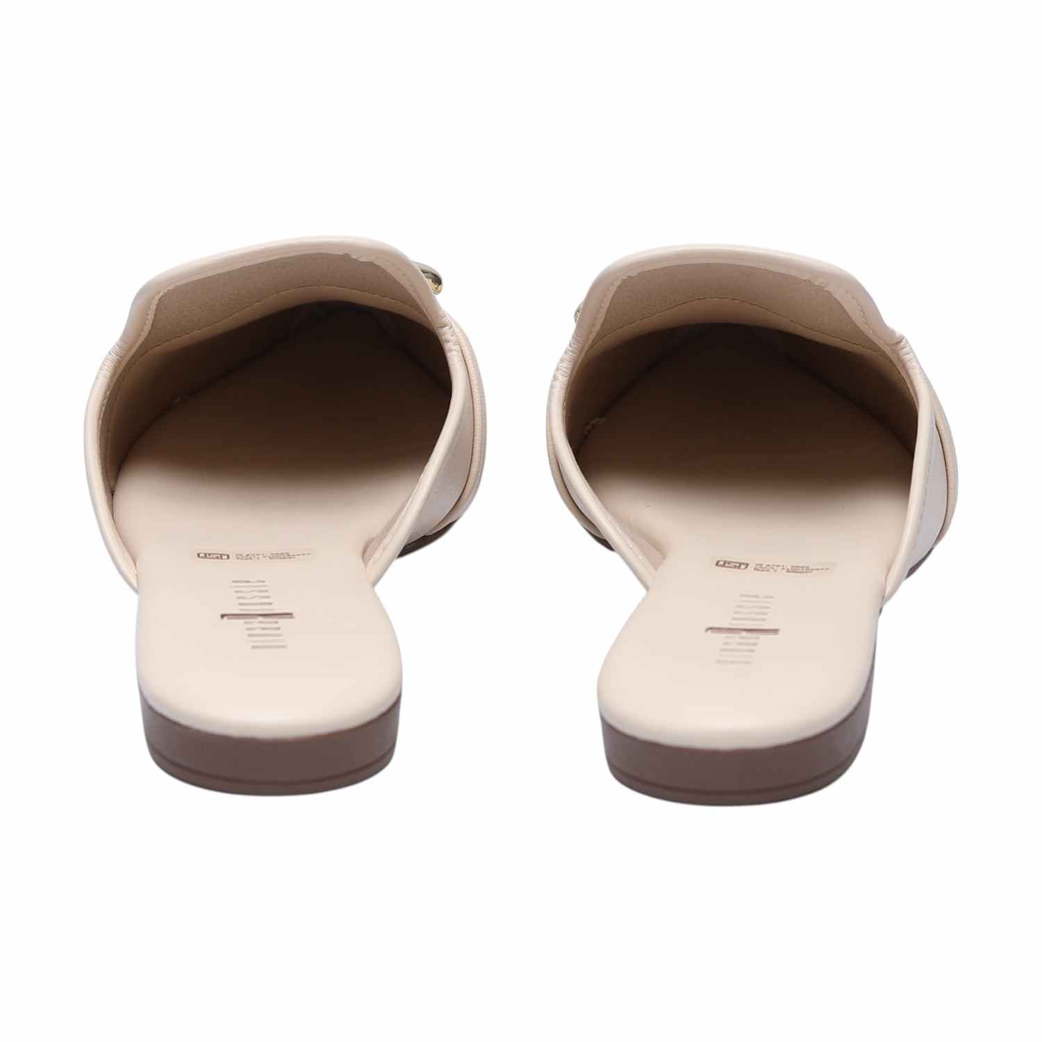 Cream Colour Mules with Metal Detailing for Women