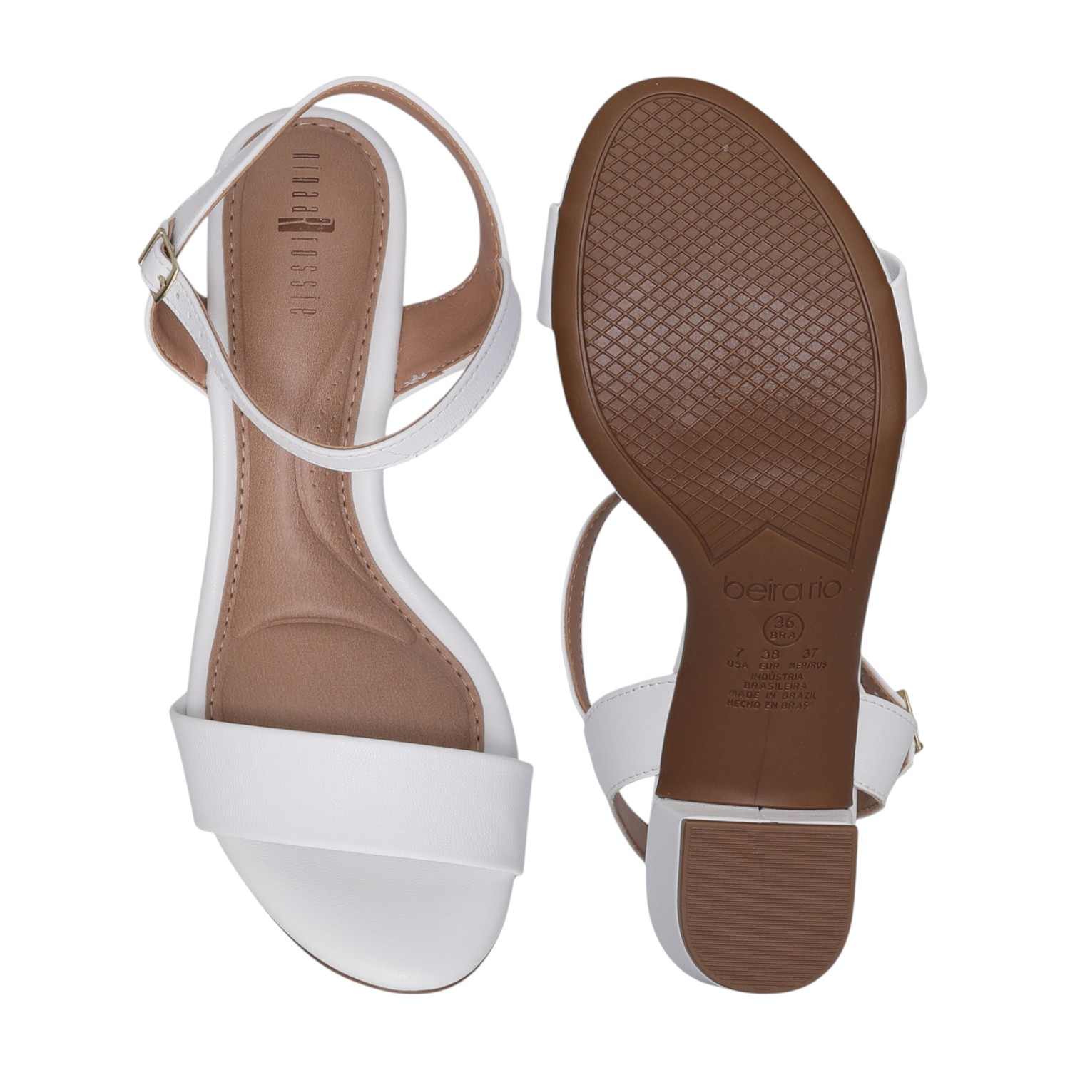 Classic White Block Heels for Women