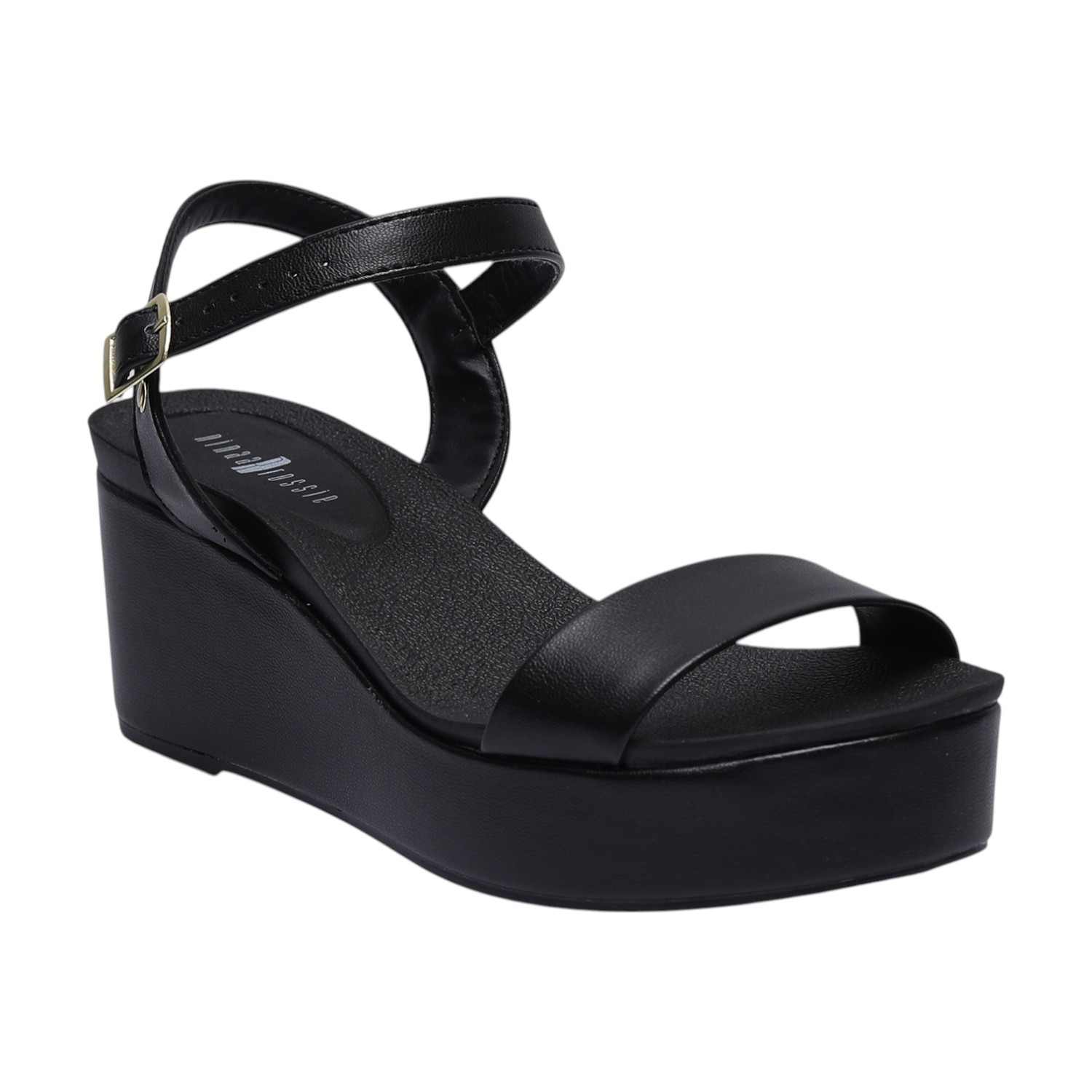 Women Classic Black High Wedges