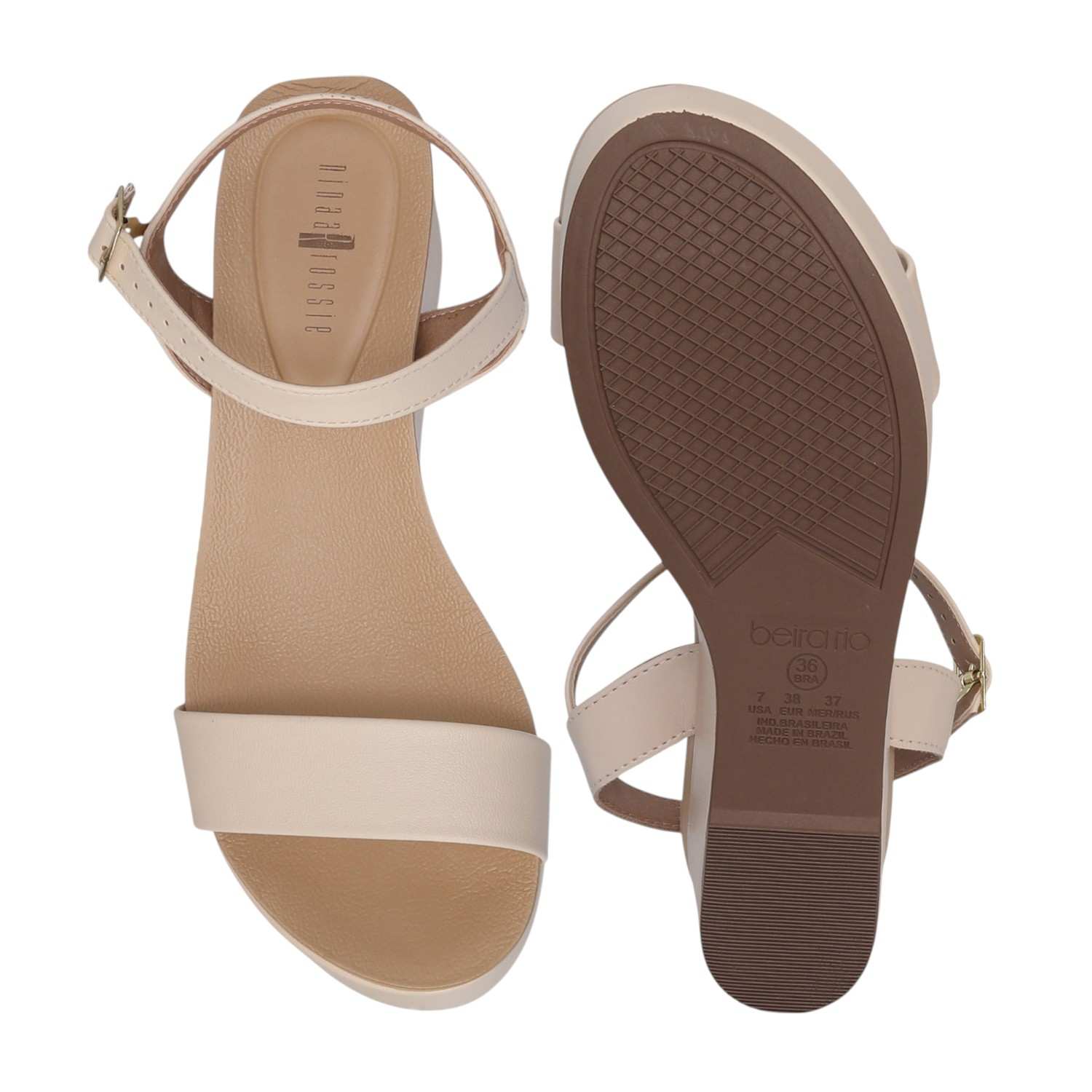 Women Minimalist Beige Wedge Platforms