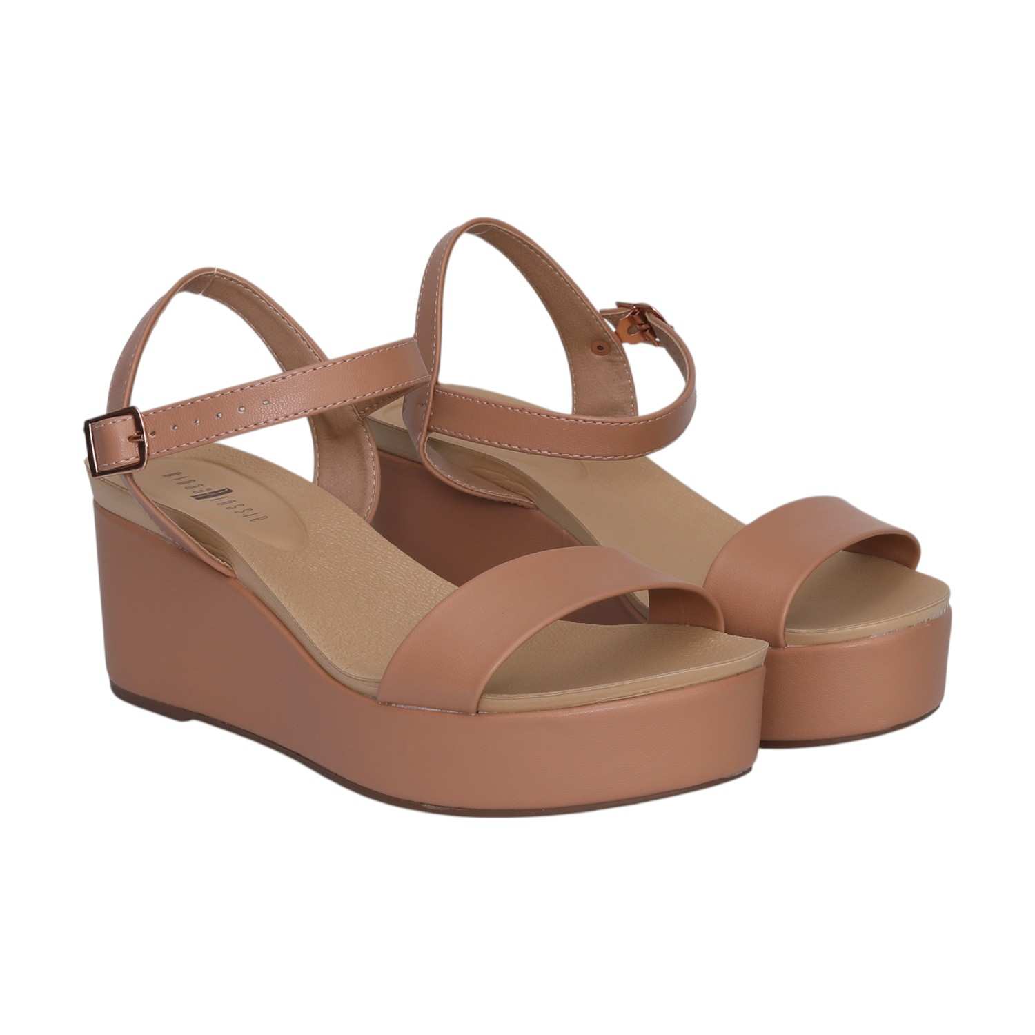 Women Classic Nude Colored High Wedges