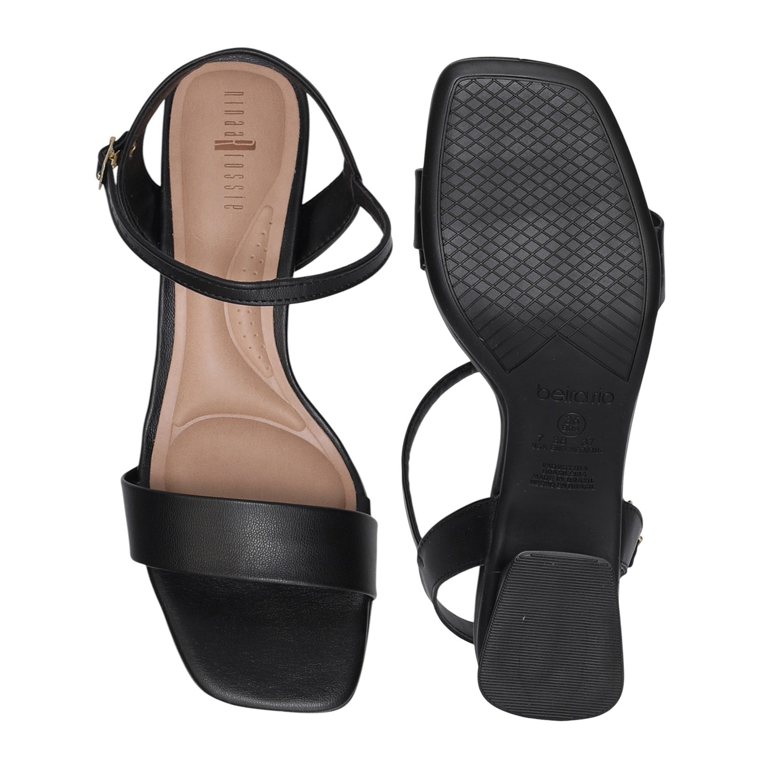 Black Heeled Sandals for Women