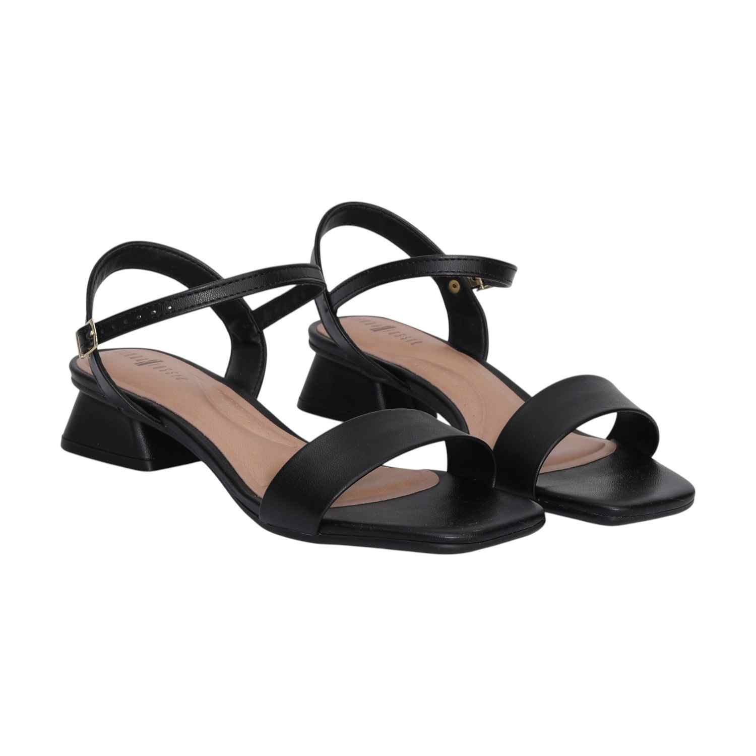Black Heeled Sandals for Women