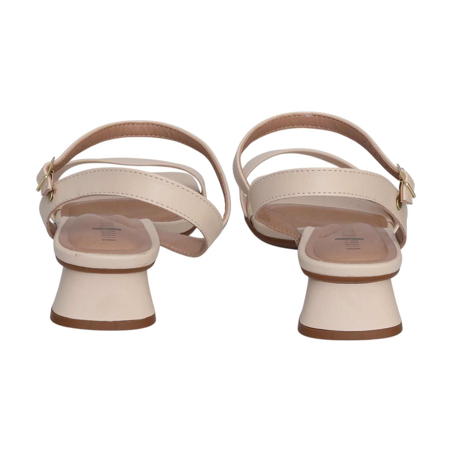 Cream Heeled Sandals for Women