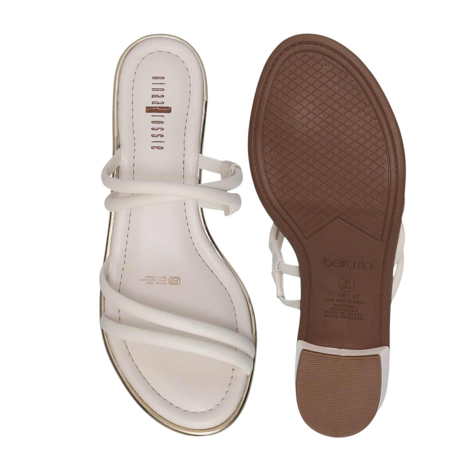 Off White Heeled Sandals for Women