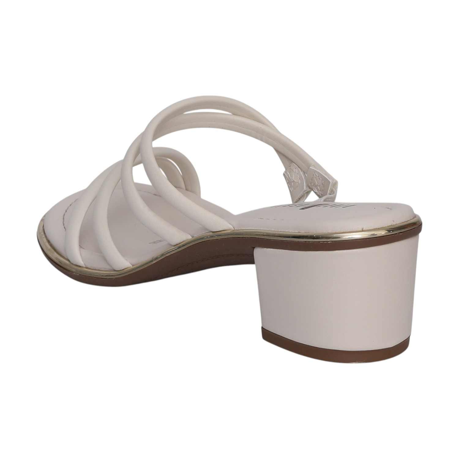 Off White Heeled Sandals for Women