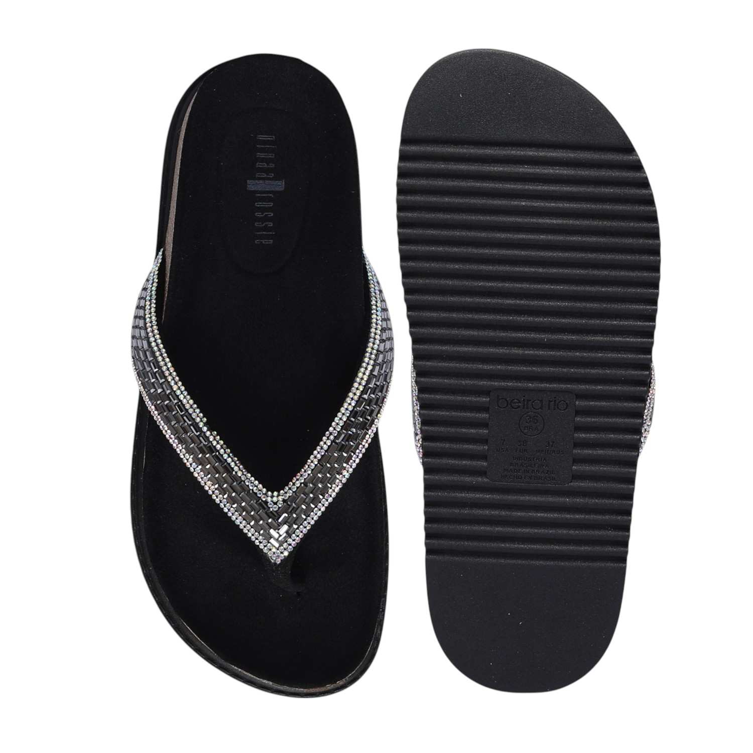 Women Sparkle Platform Thongs