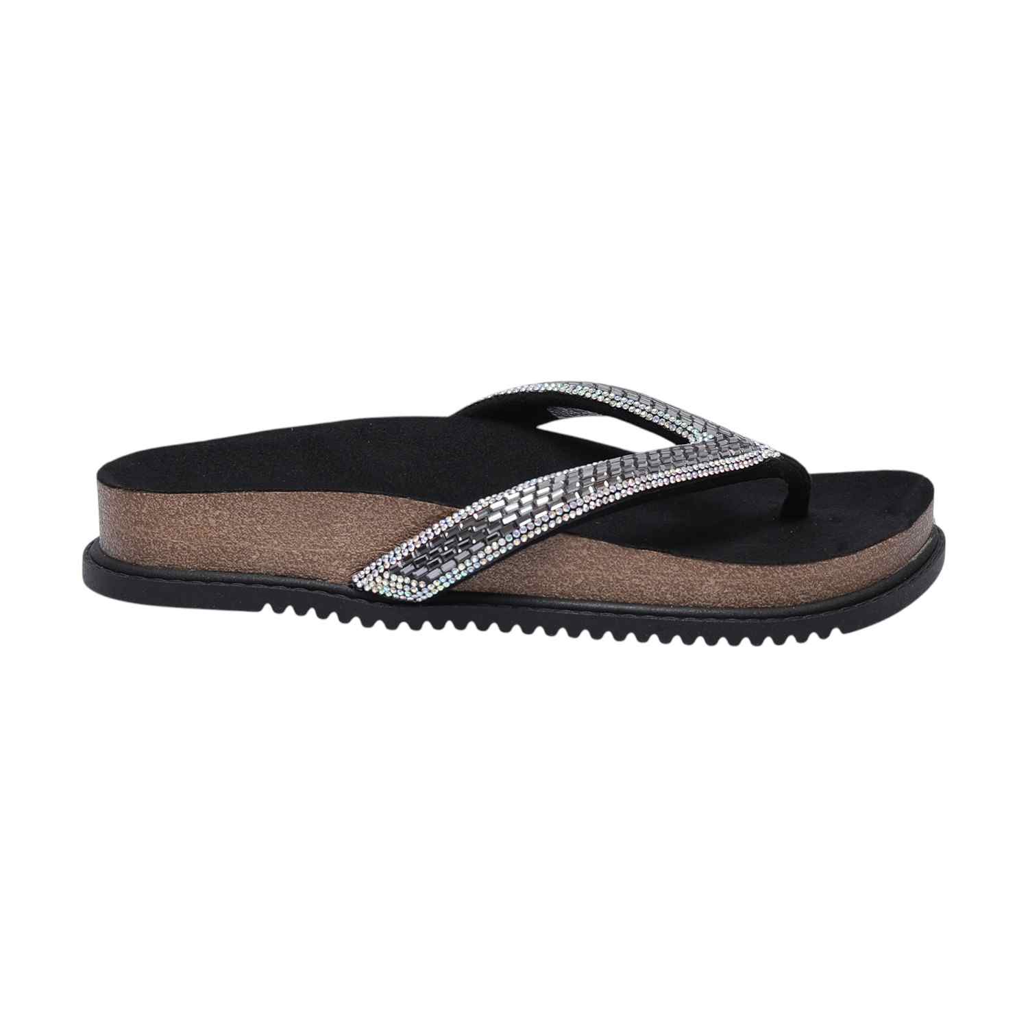 Women Sparkle Platform Thongs
