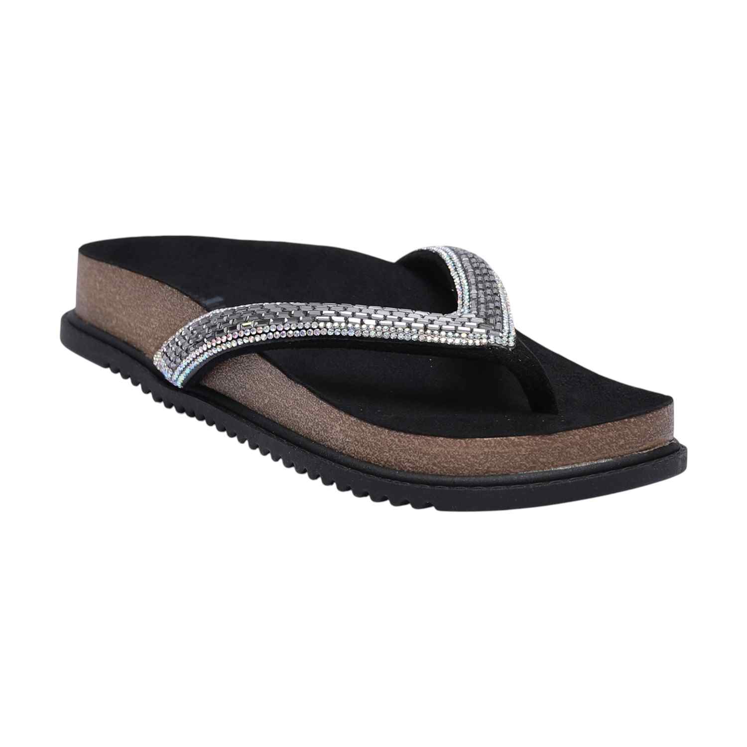 Women Sparkle Platform Thongs