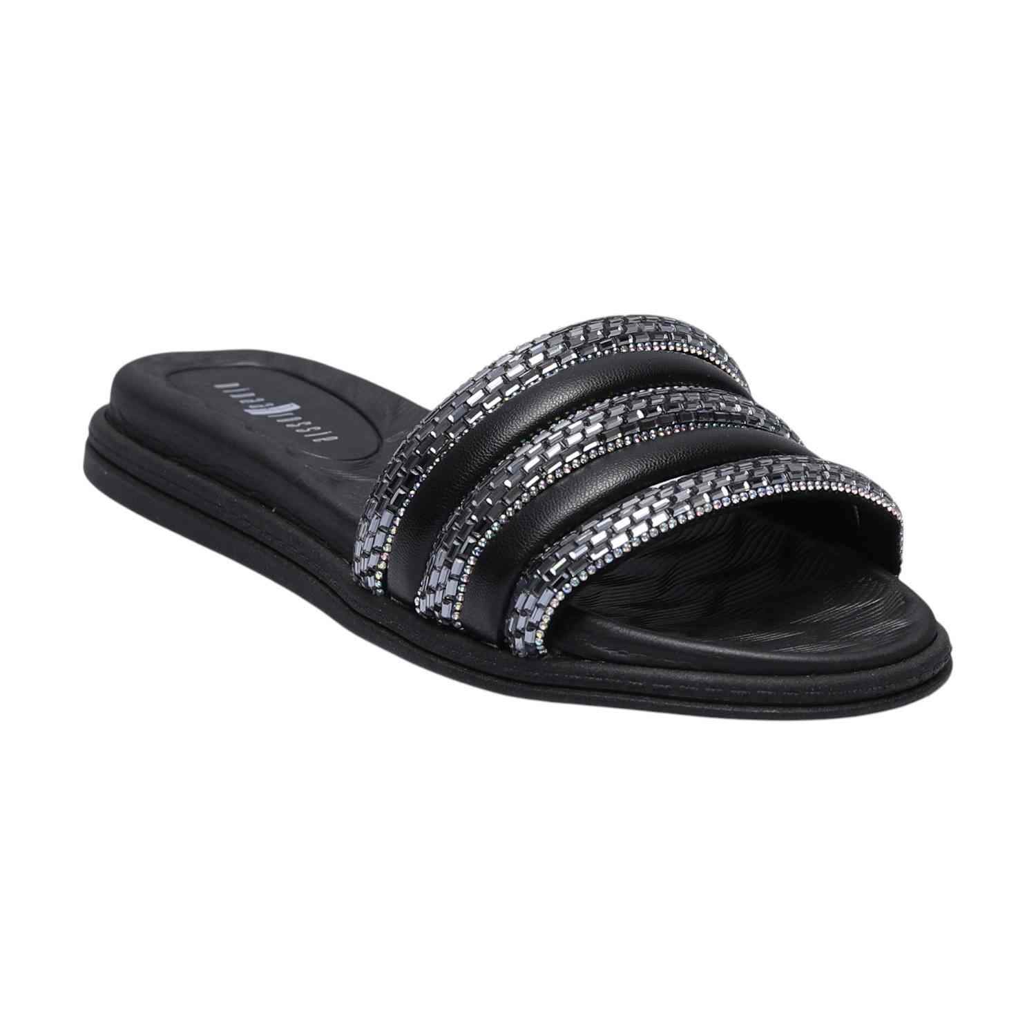 Black Flats with Embellishments