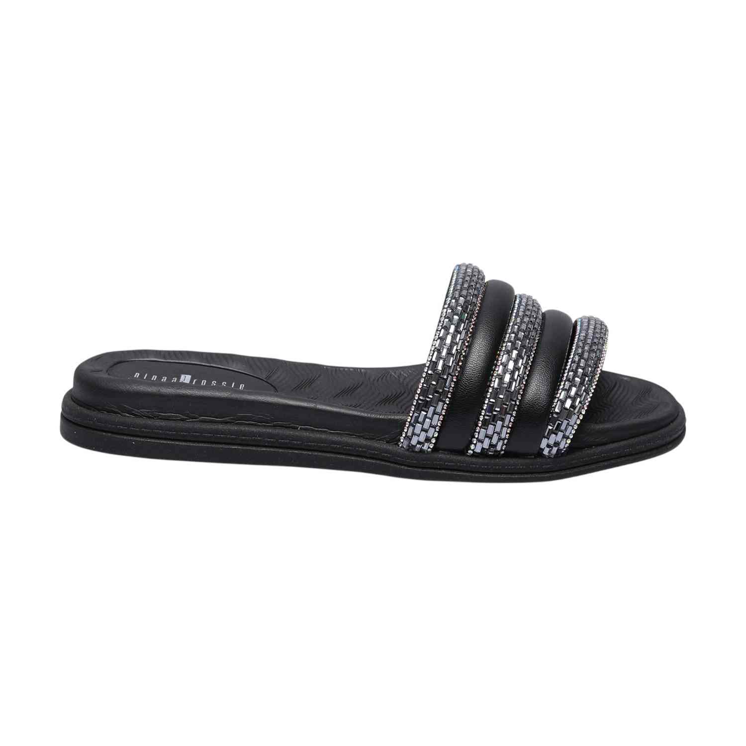 Black Flats with Embellishments