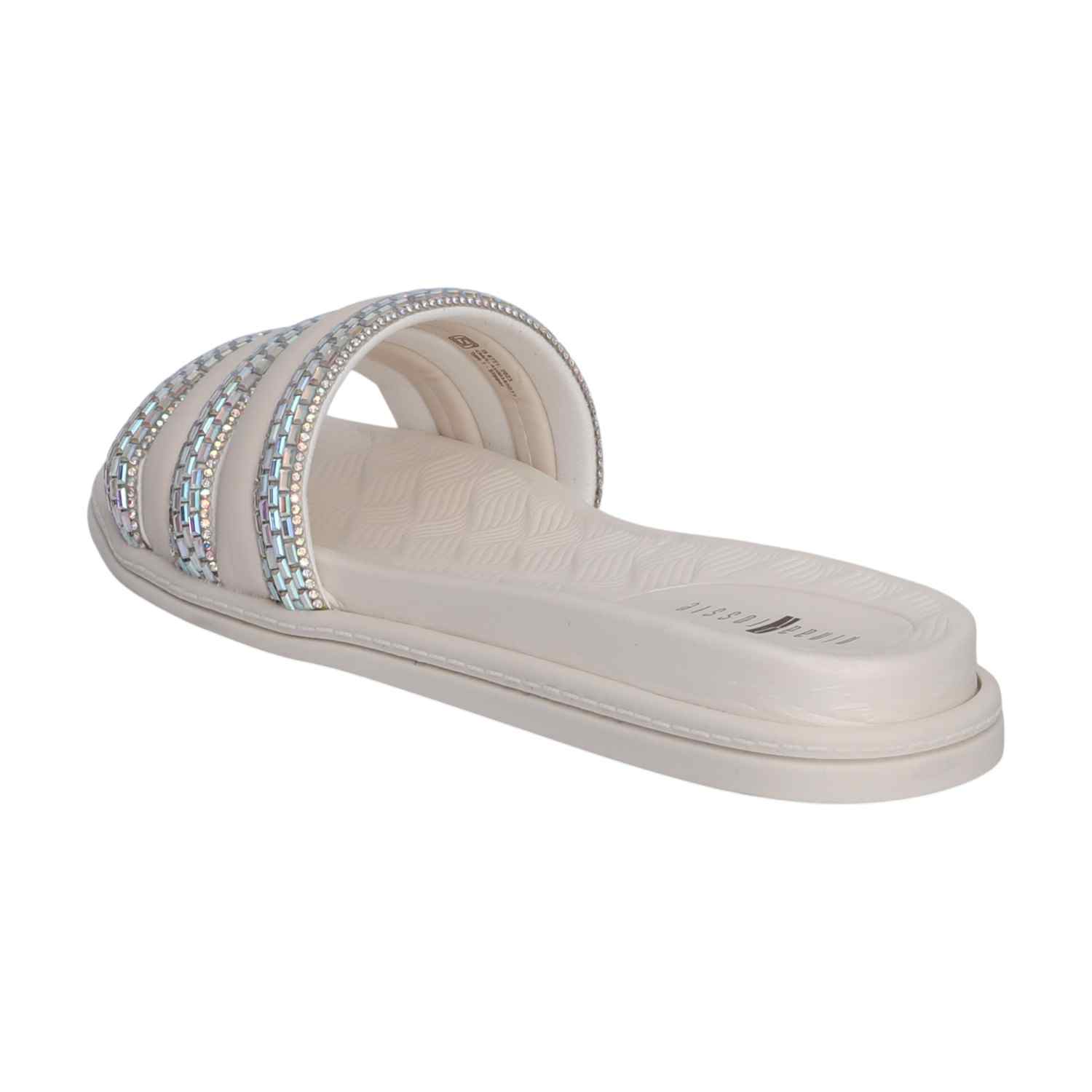 Silver Coloured Flats with Embellishments