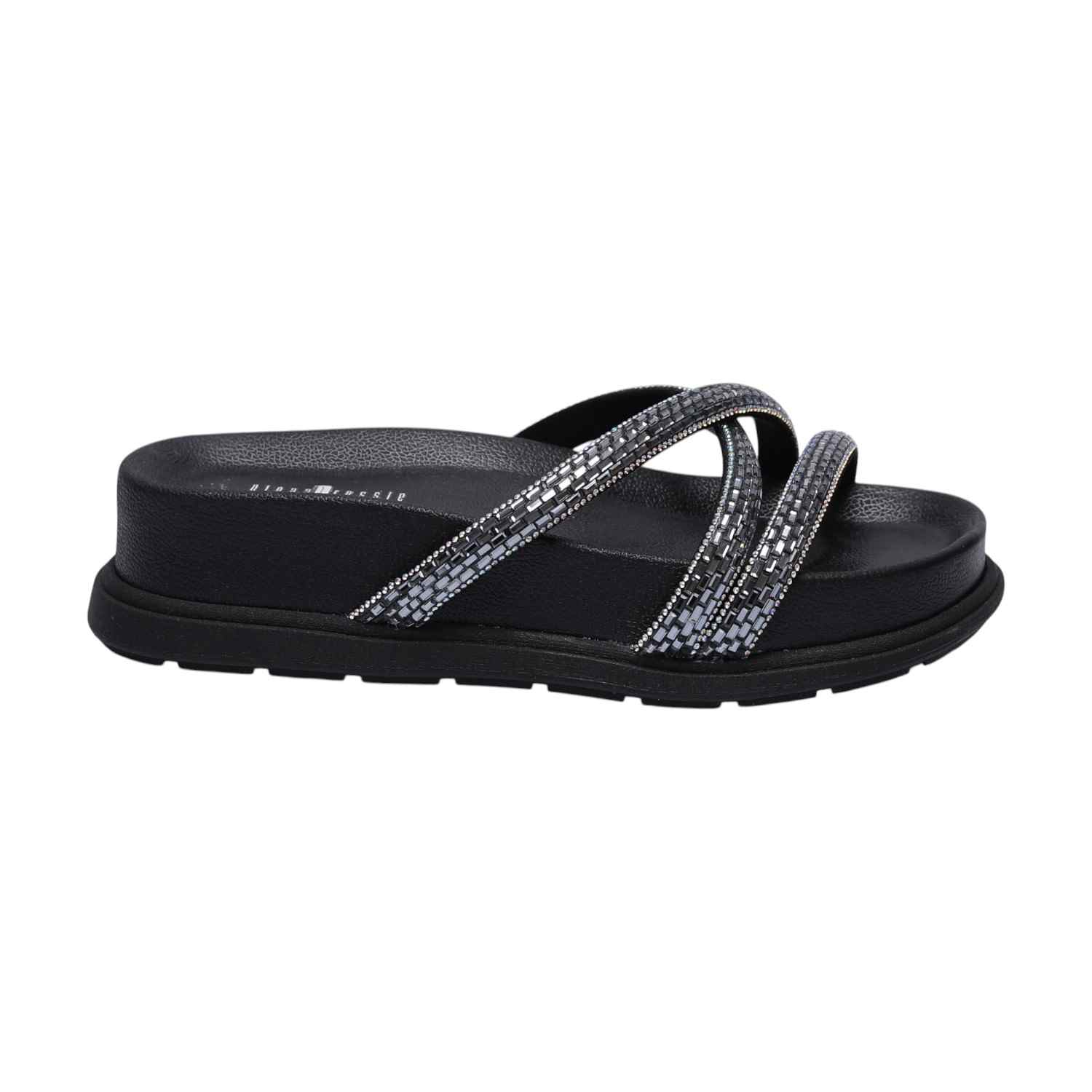 Black Flats with Embellishments