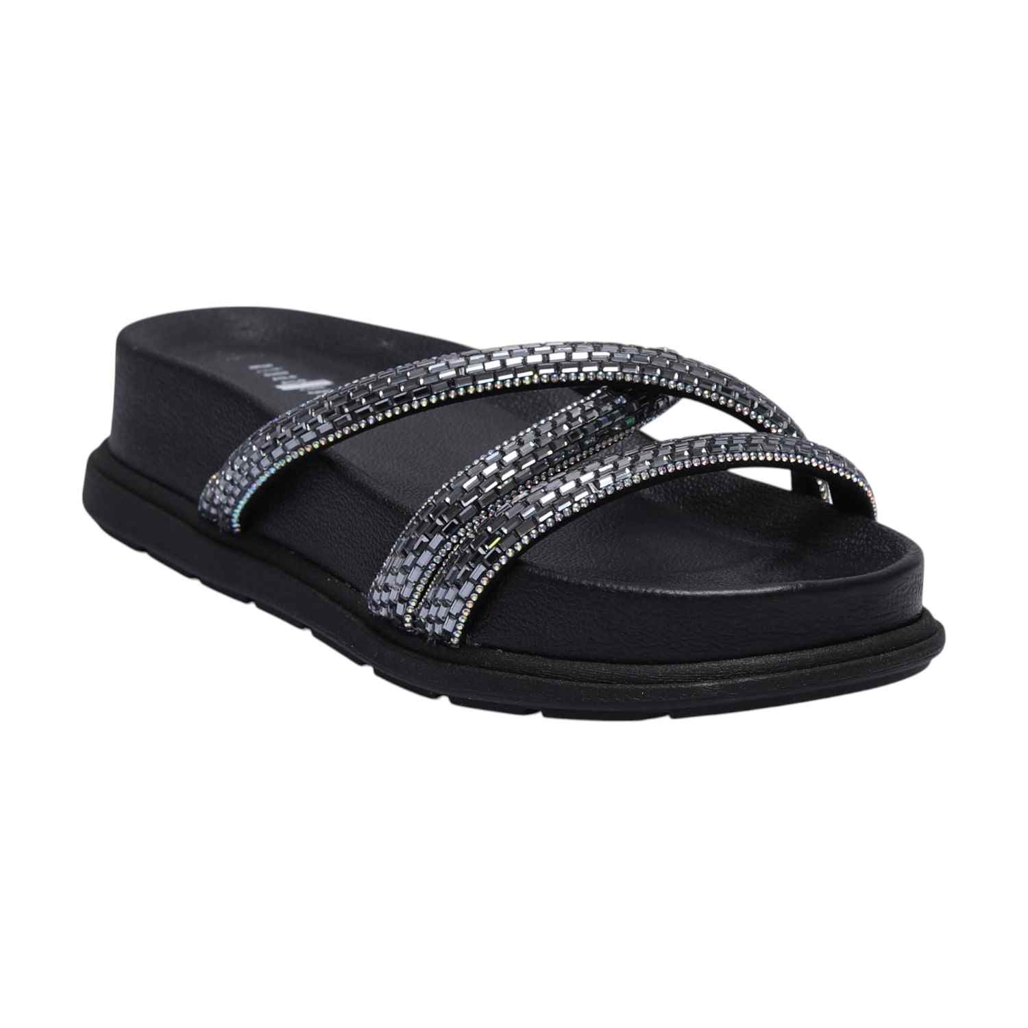 Black Flats with Embellishments