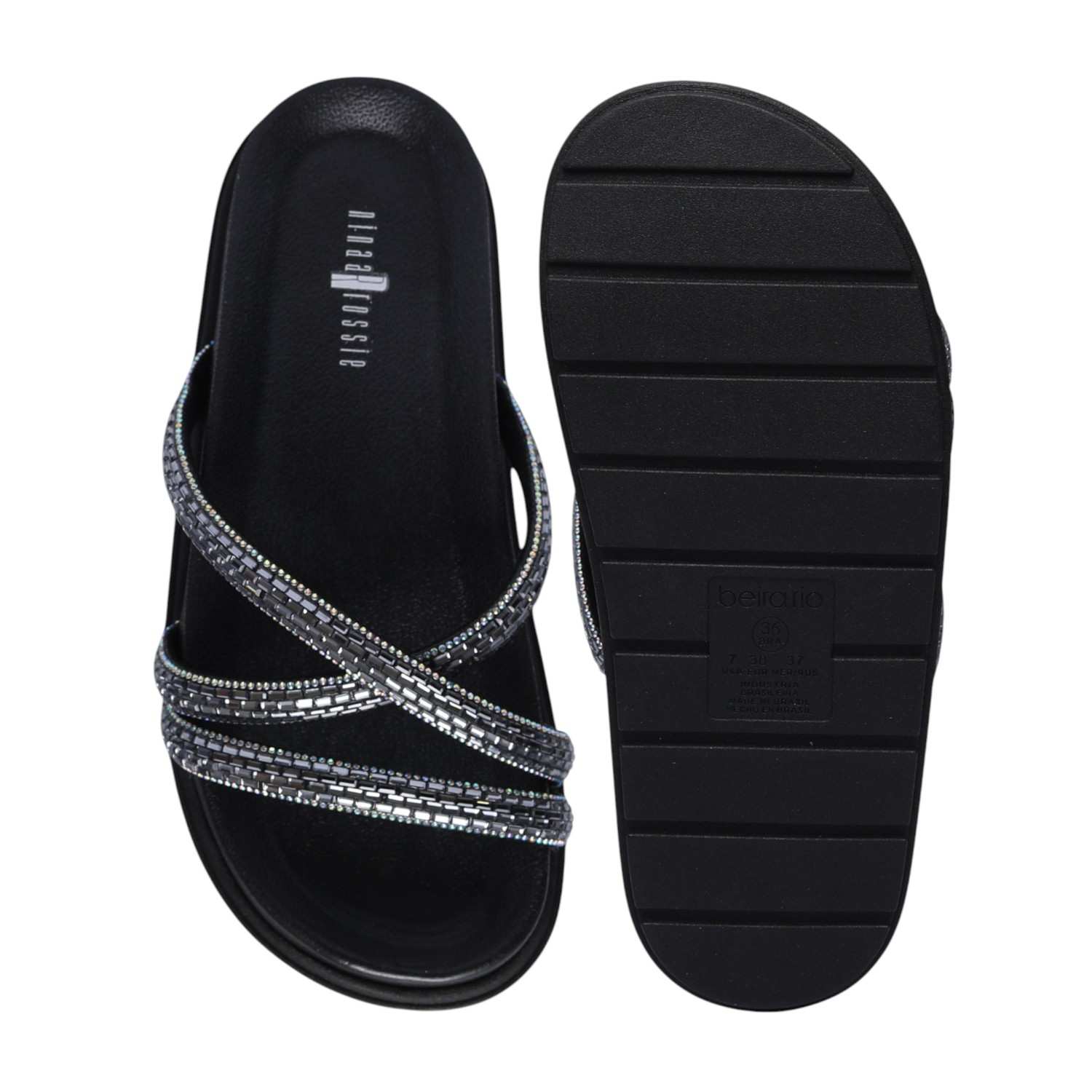 Black Flats with Embellishments