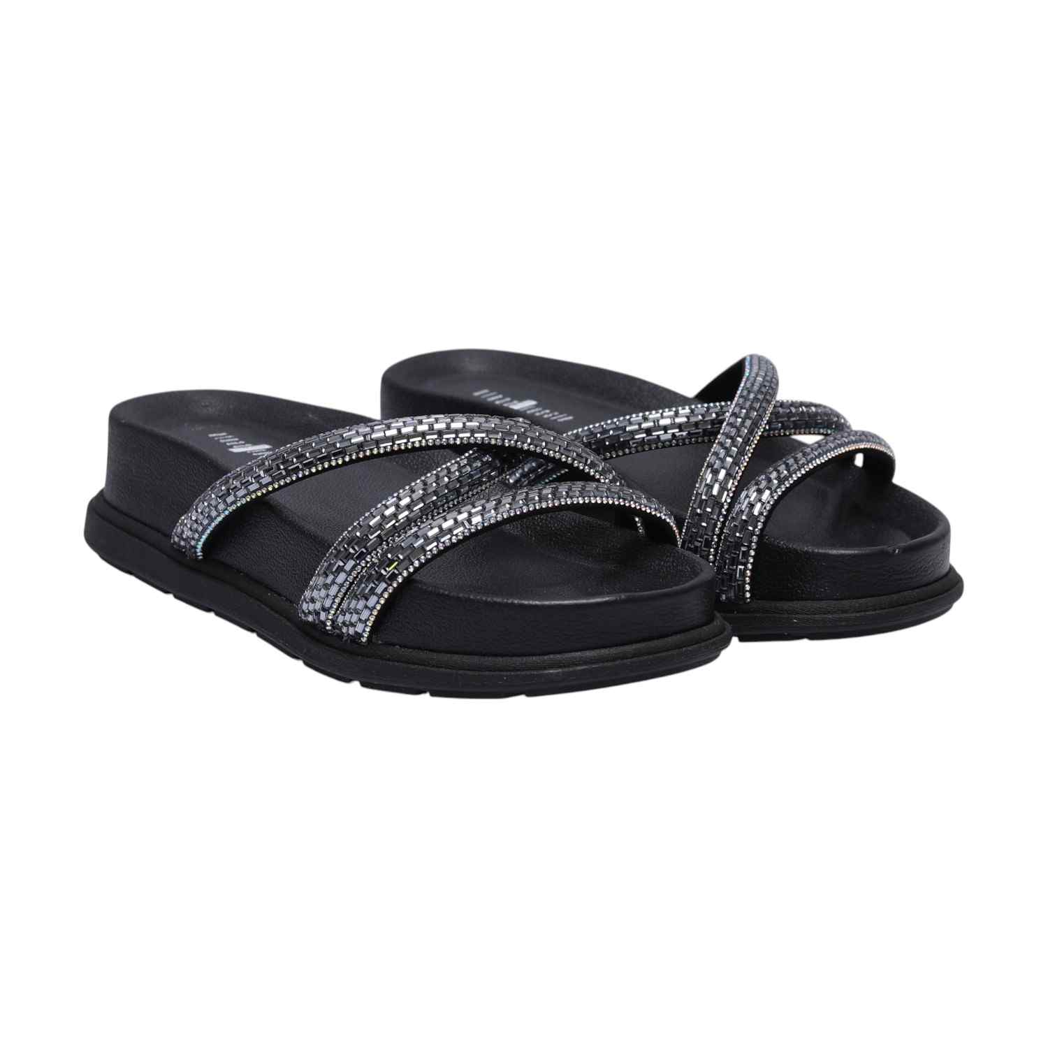 Black Flats with Embellishments