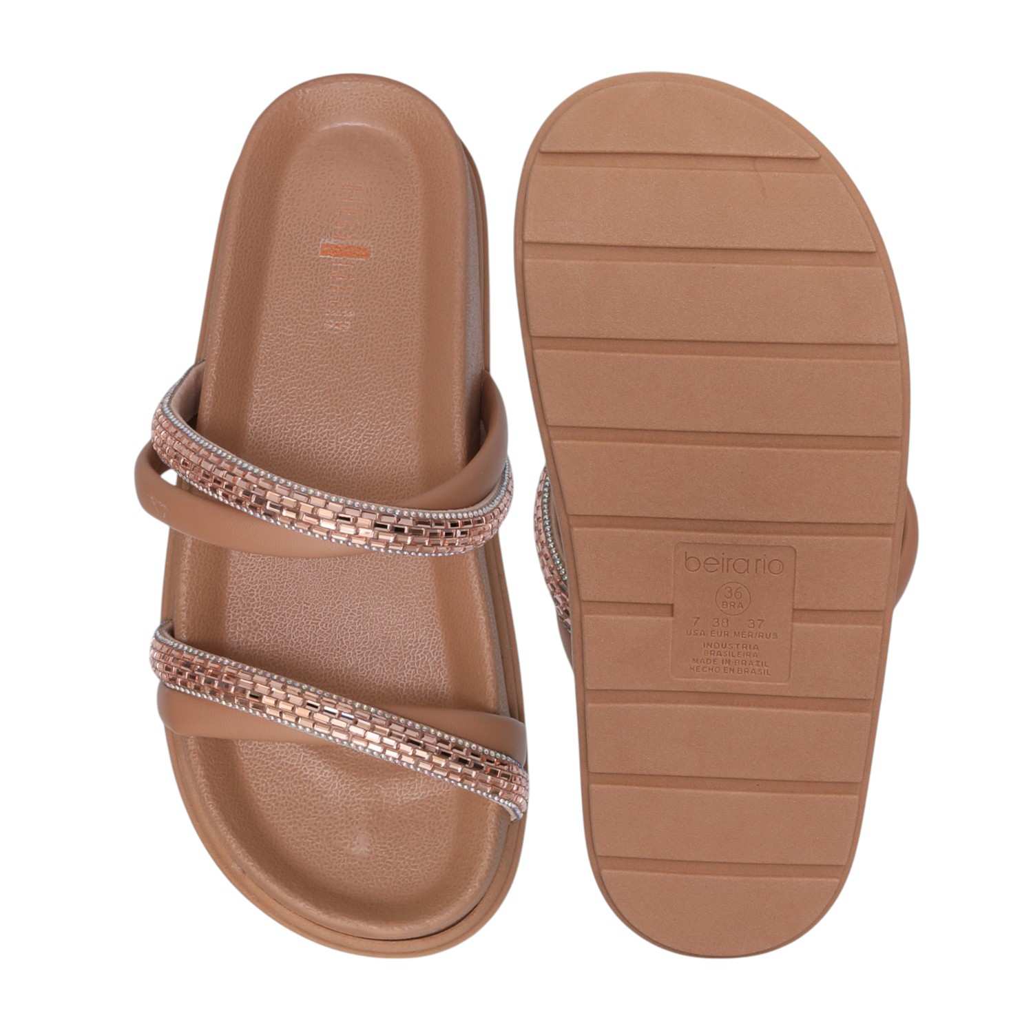 Women Nude Color Slides with Stone Detailing