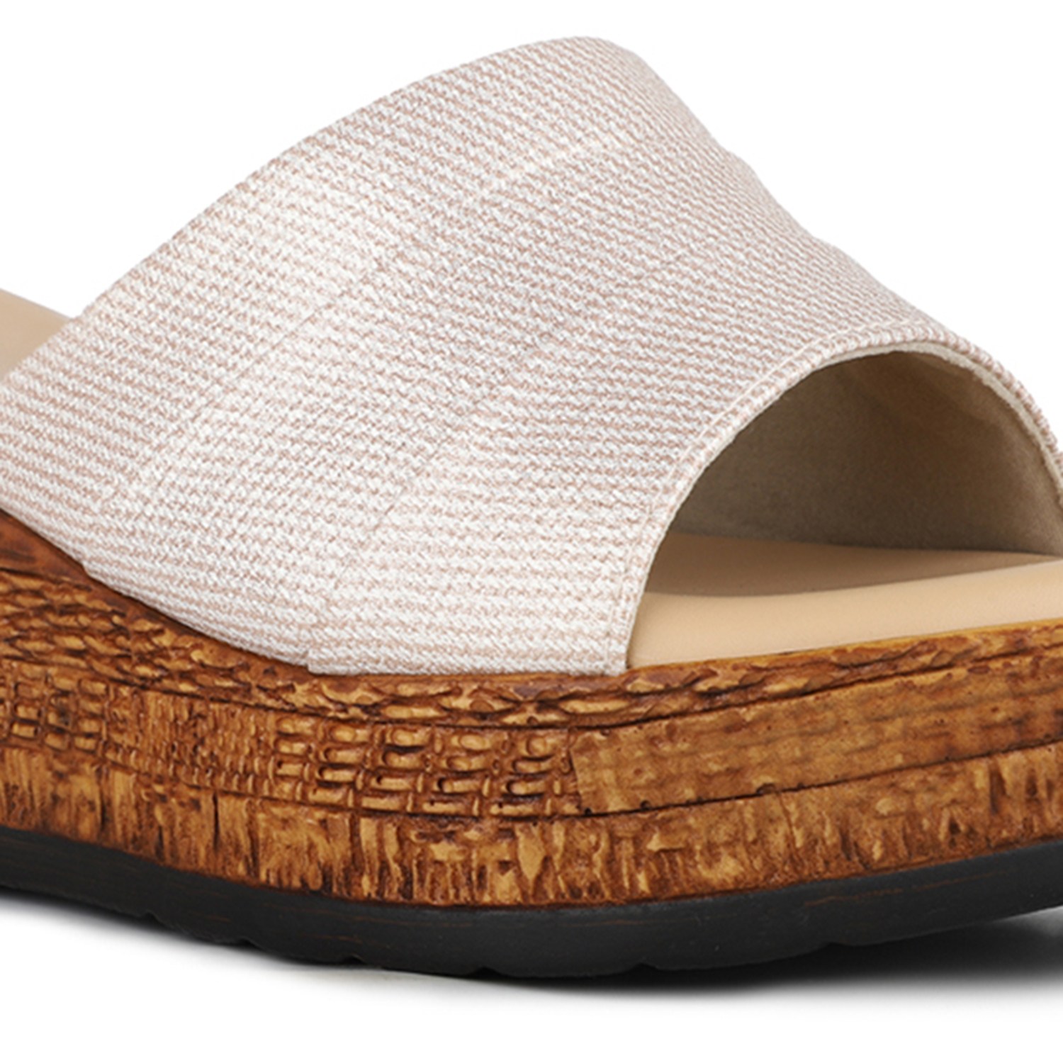 Inc.5 Women White Party Wear Solid Wedges