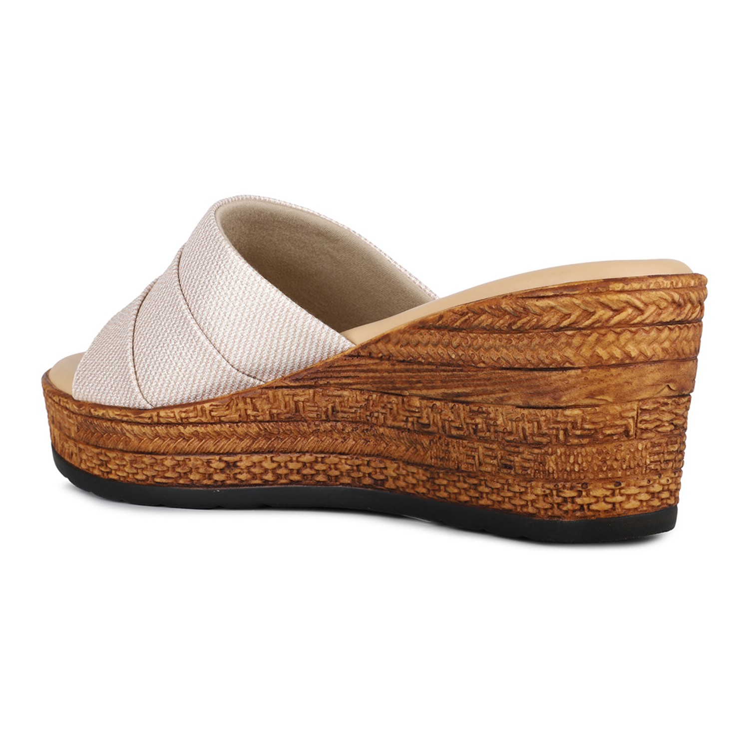 Inc.5 Women White Party Wear Solid Wedges