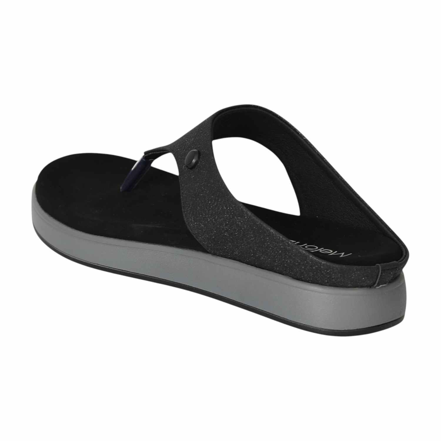 Women Black Spark Wedge Flats