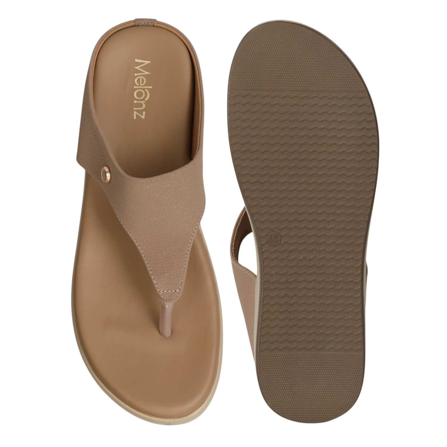 Women Brown Spark Wedge Flats