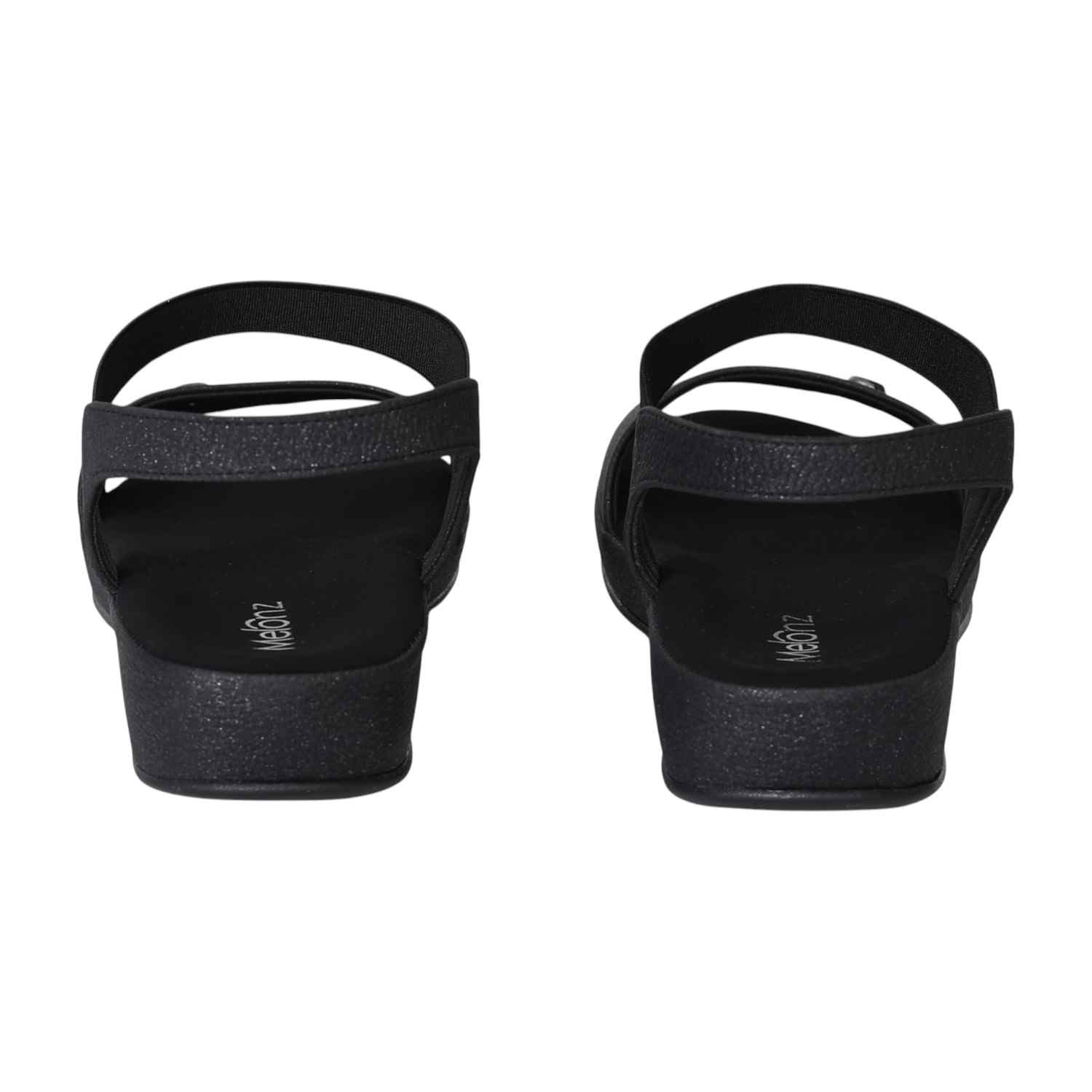 Black Luxe Glide Sandals for Women