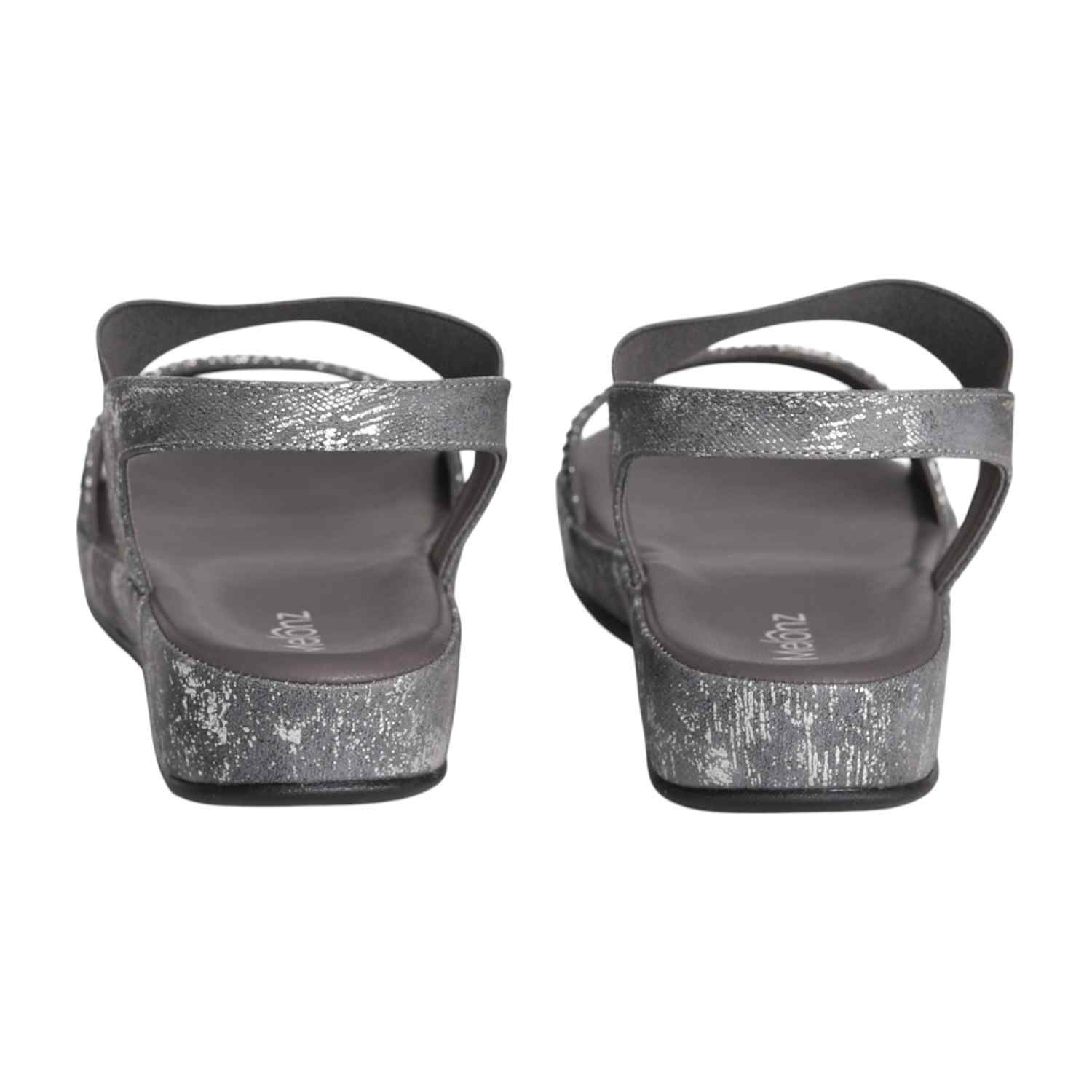 Women Grey Sparkle Ankle Strap Sandal