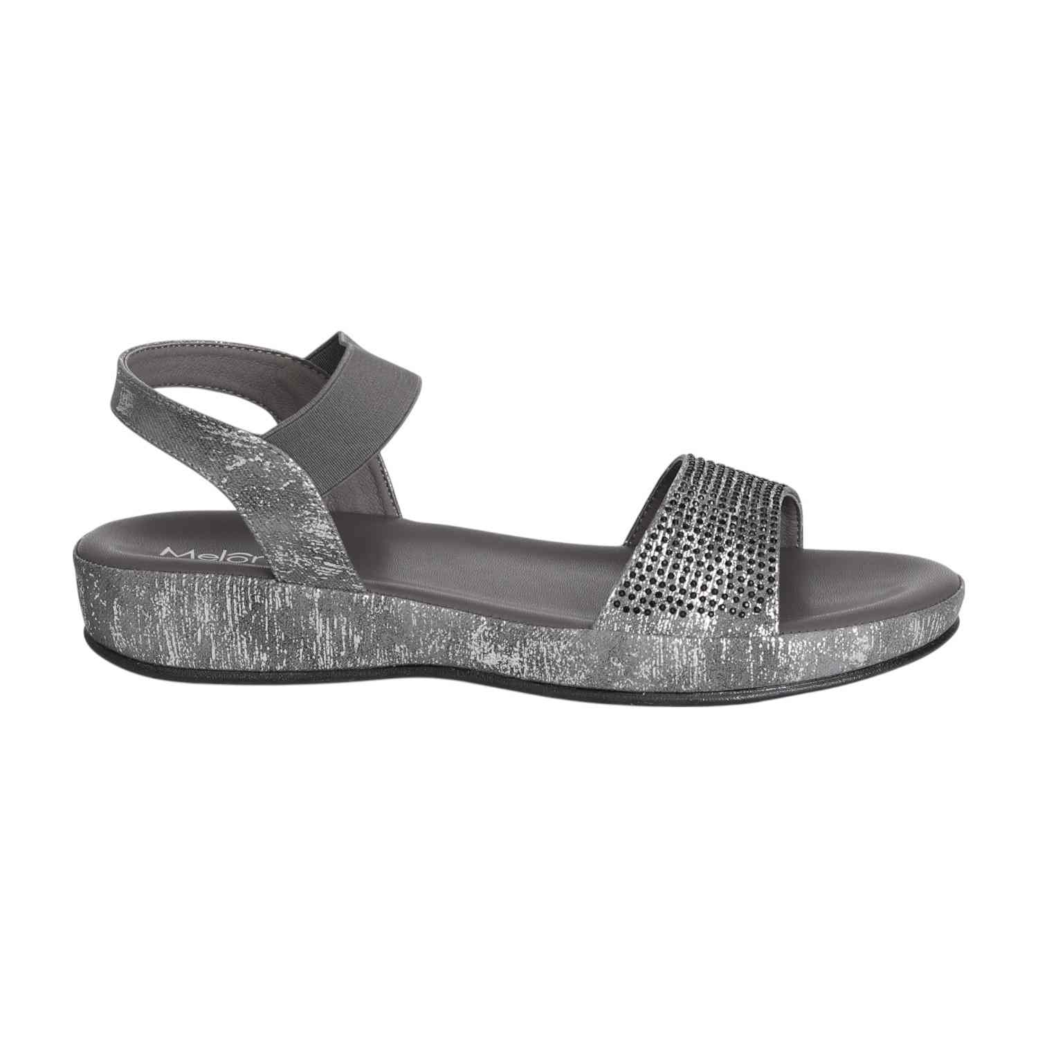 Women Grey Sparkle Ankle Strap Sandal