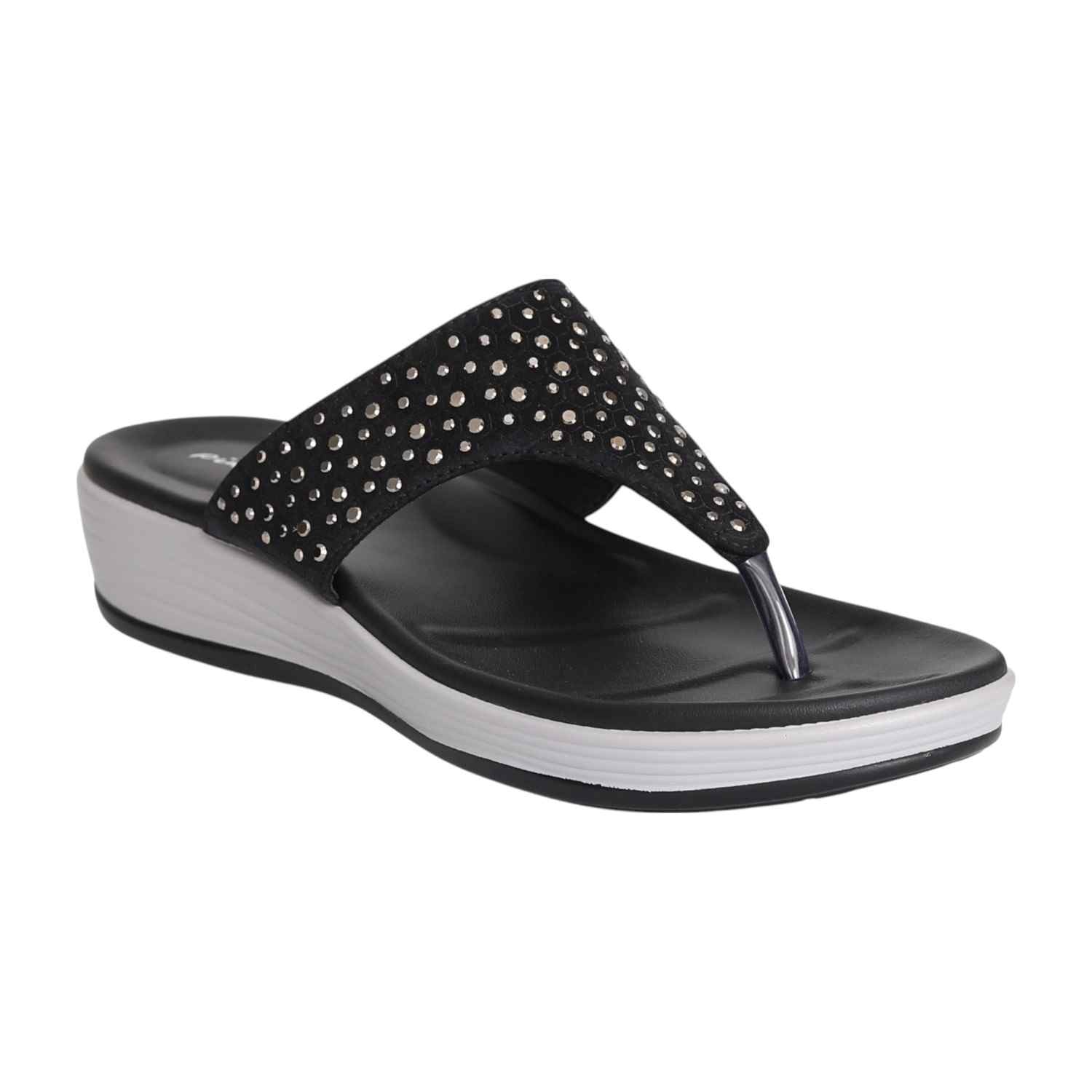 Women's Pewter Gleam Wedge Thong Sandal