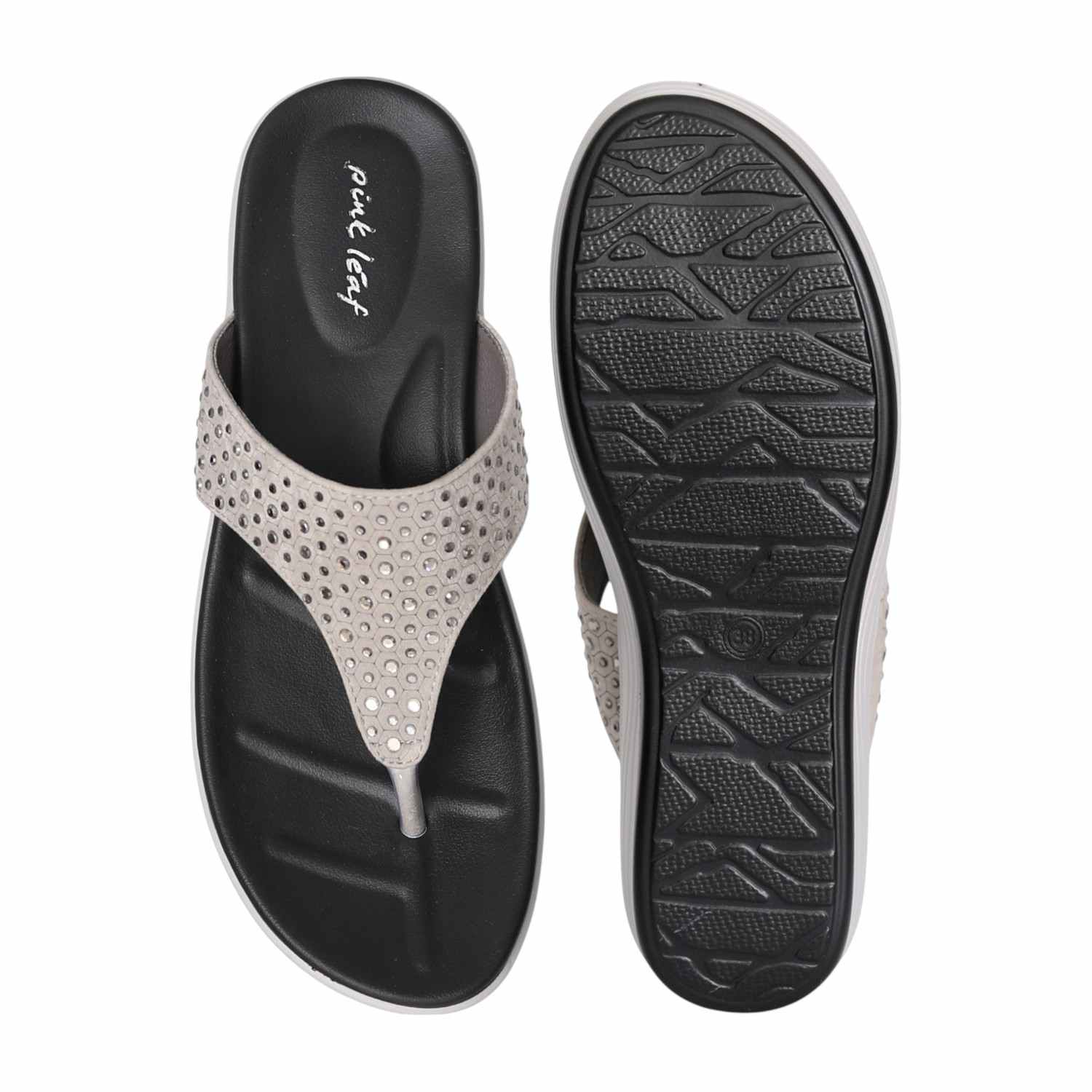 Women's Diamond Hex Glam Wedge Thong Sandal