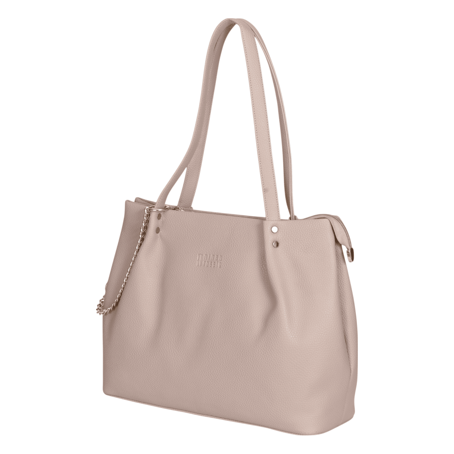 Ninaa Rossie Pink Faux Leather Tote Bag