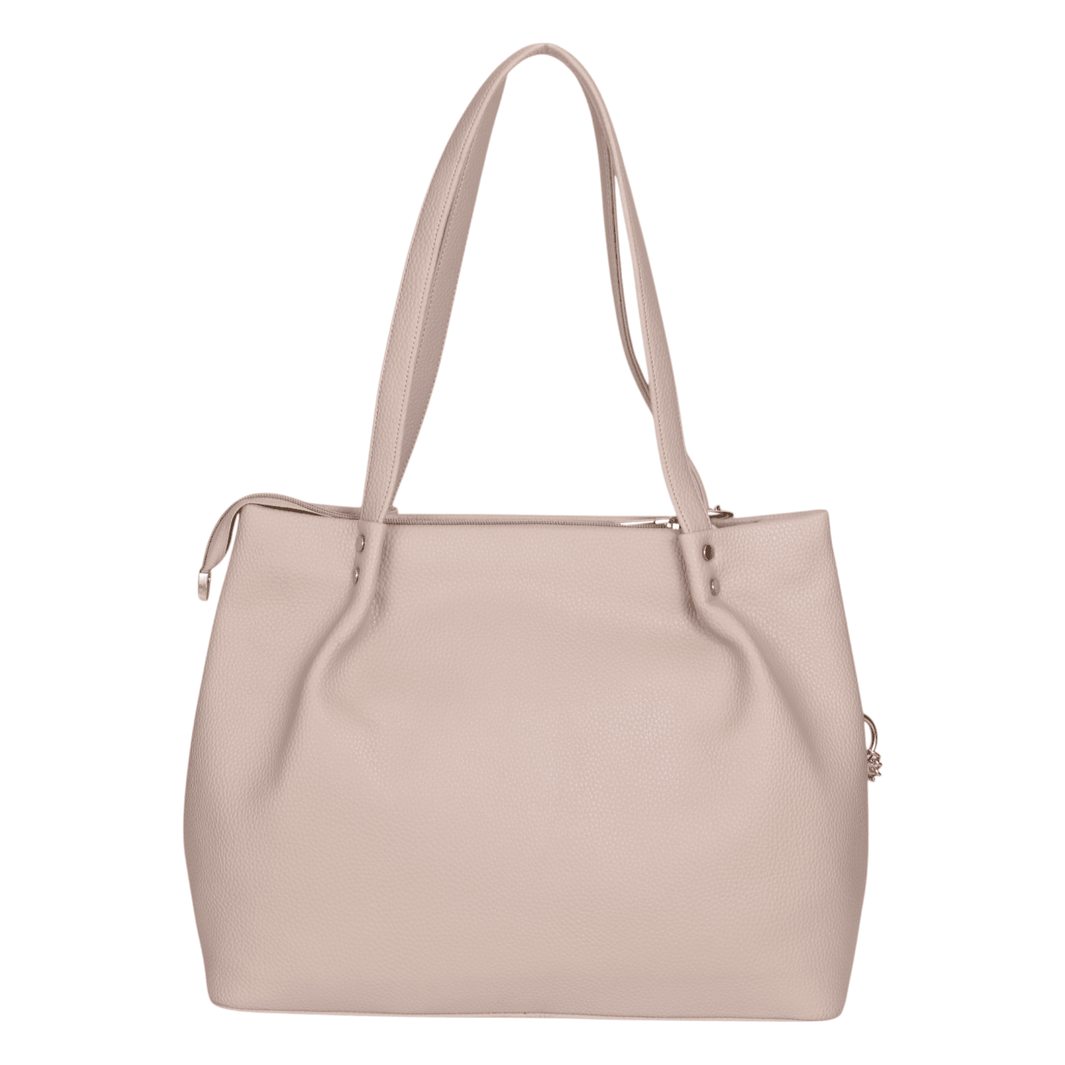 Ninaa Rossie Pink Faux Leather Tote Bag