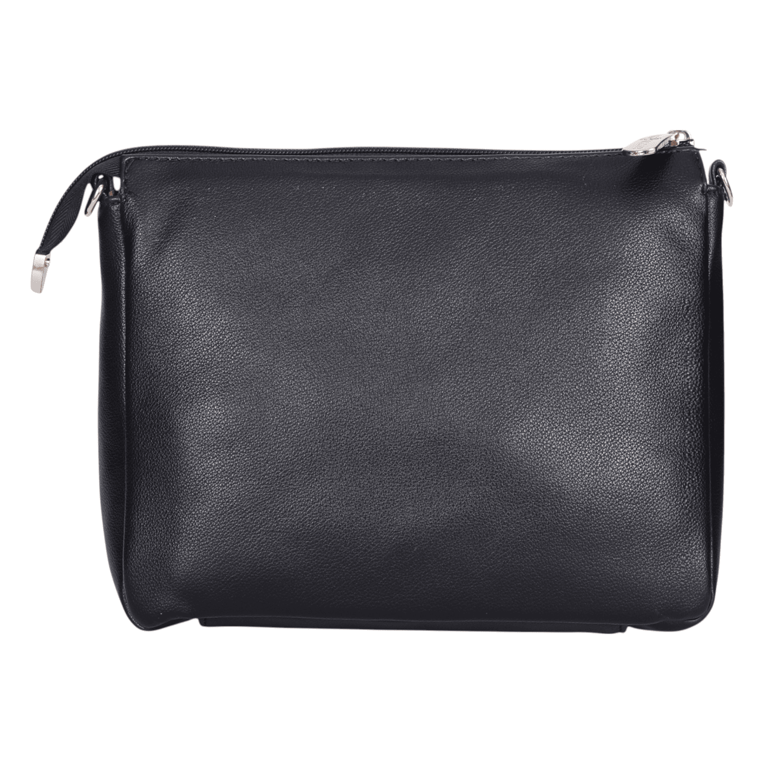 Ninaa Rossie Organized Black Multi-Pocket Crossbody Bag with Detachable Strap