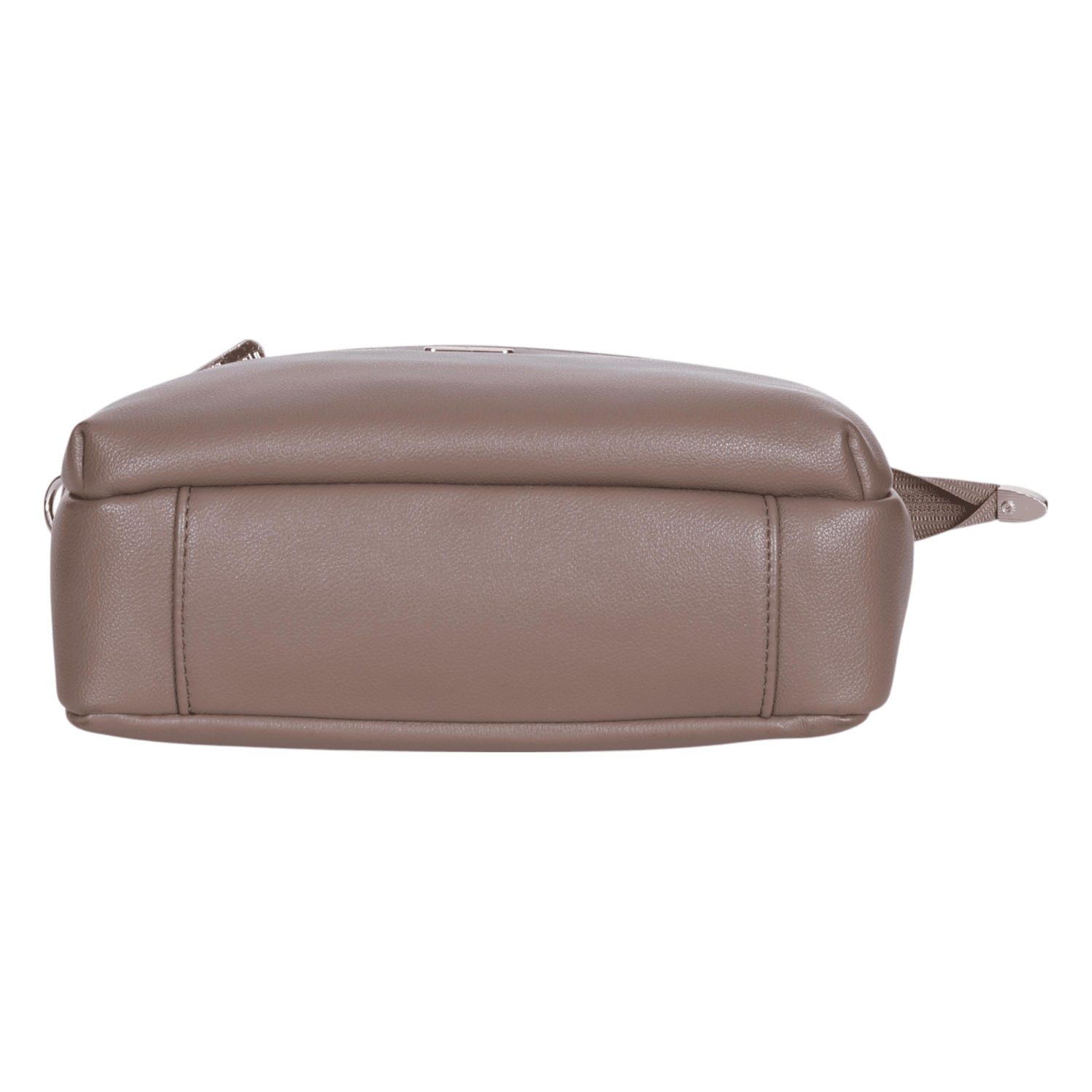 Ninaa Rossie Organized Brown Multi-Pocket Crossbody Bag with Detachable Strap